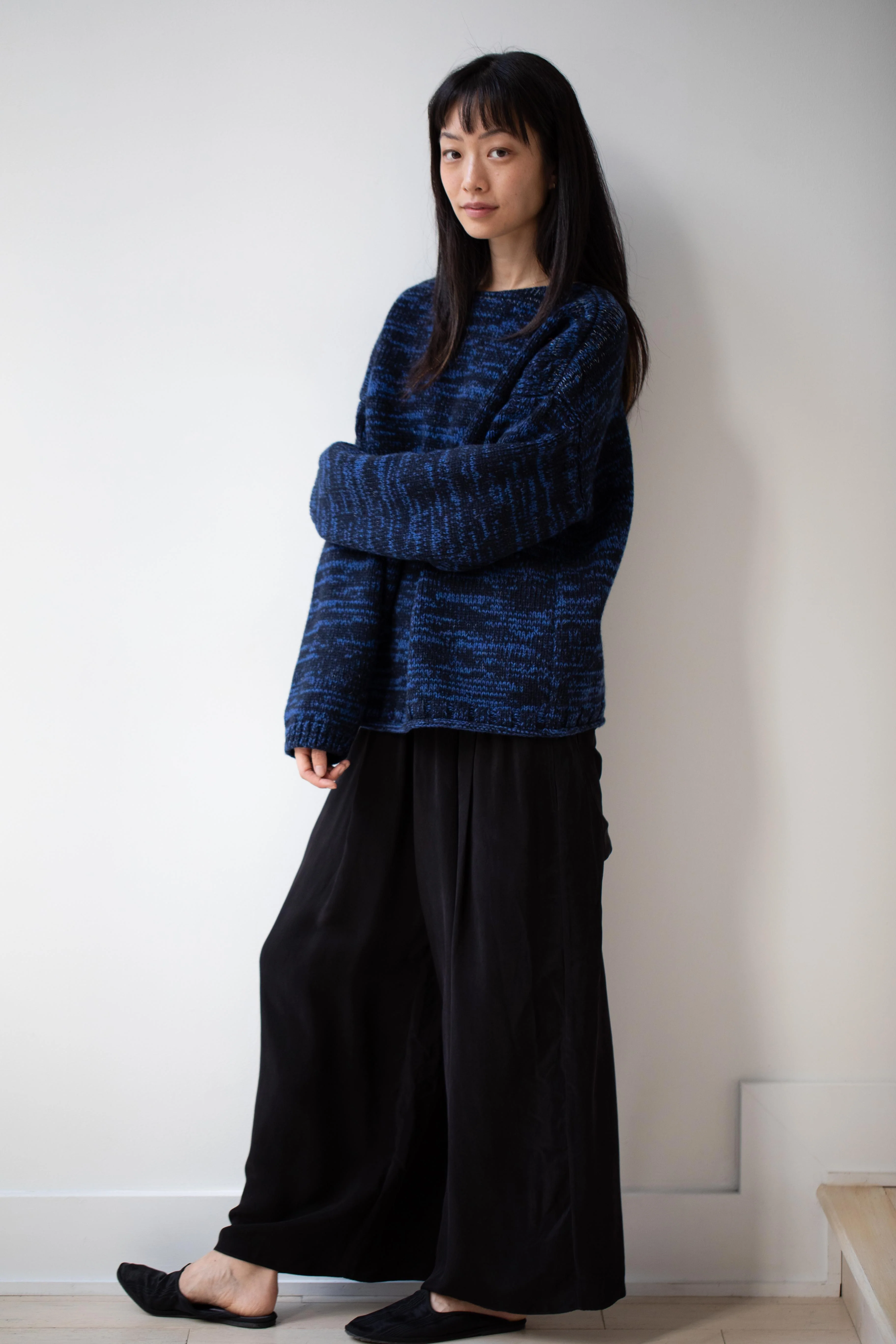 École De Curiosités | Moria Sweater Knitwear in Mazarine Melange - Image 32