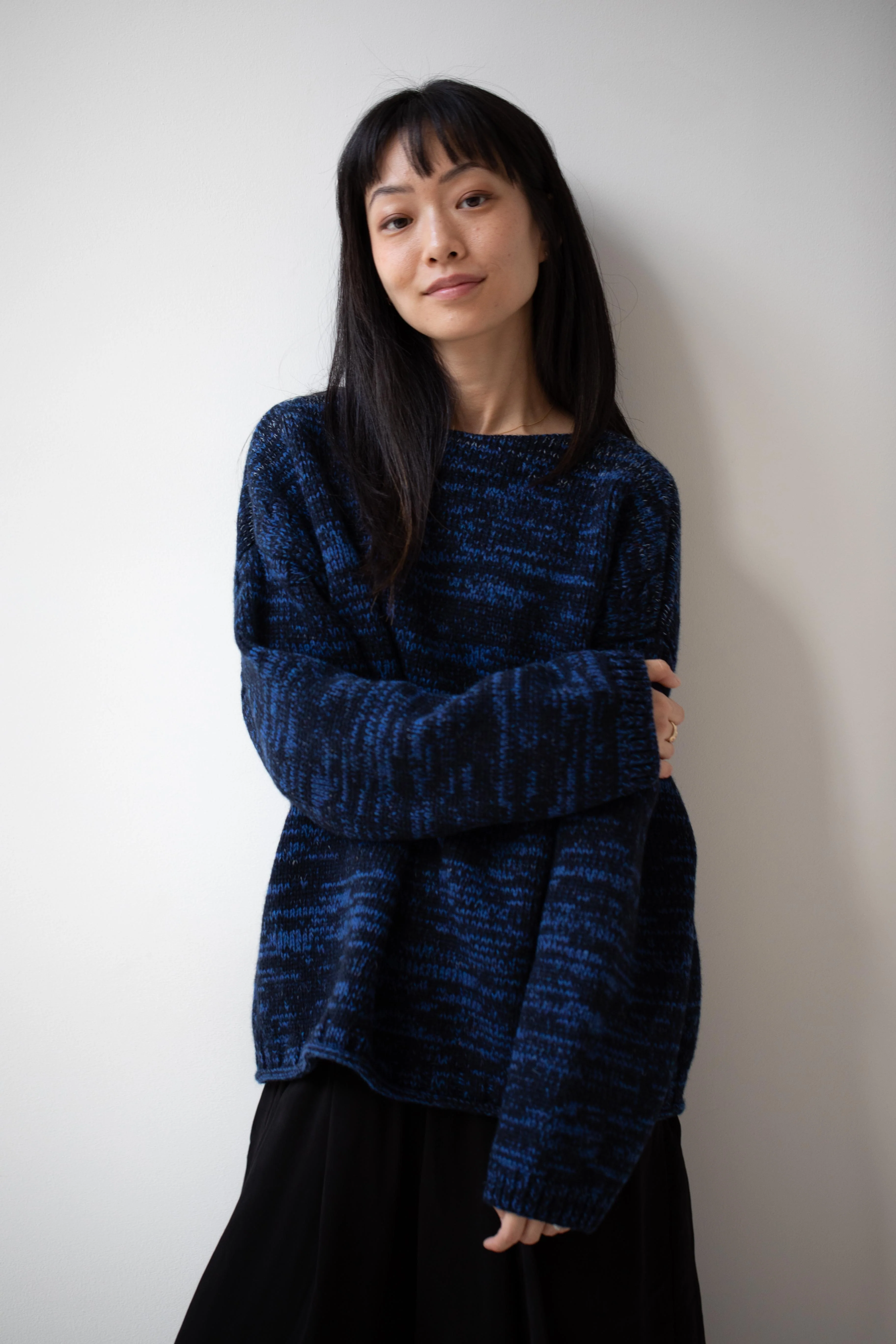 École De Curiosités | Moria Sweater Knitwear in Mazarine Melange - Image 33