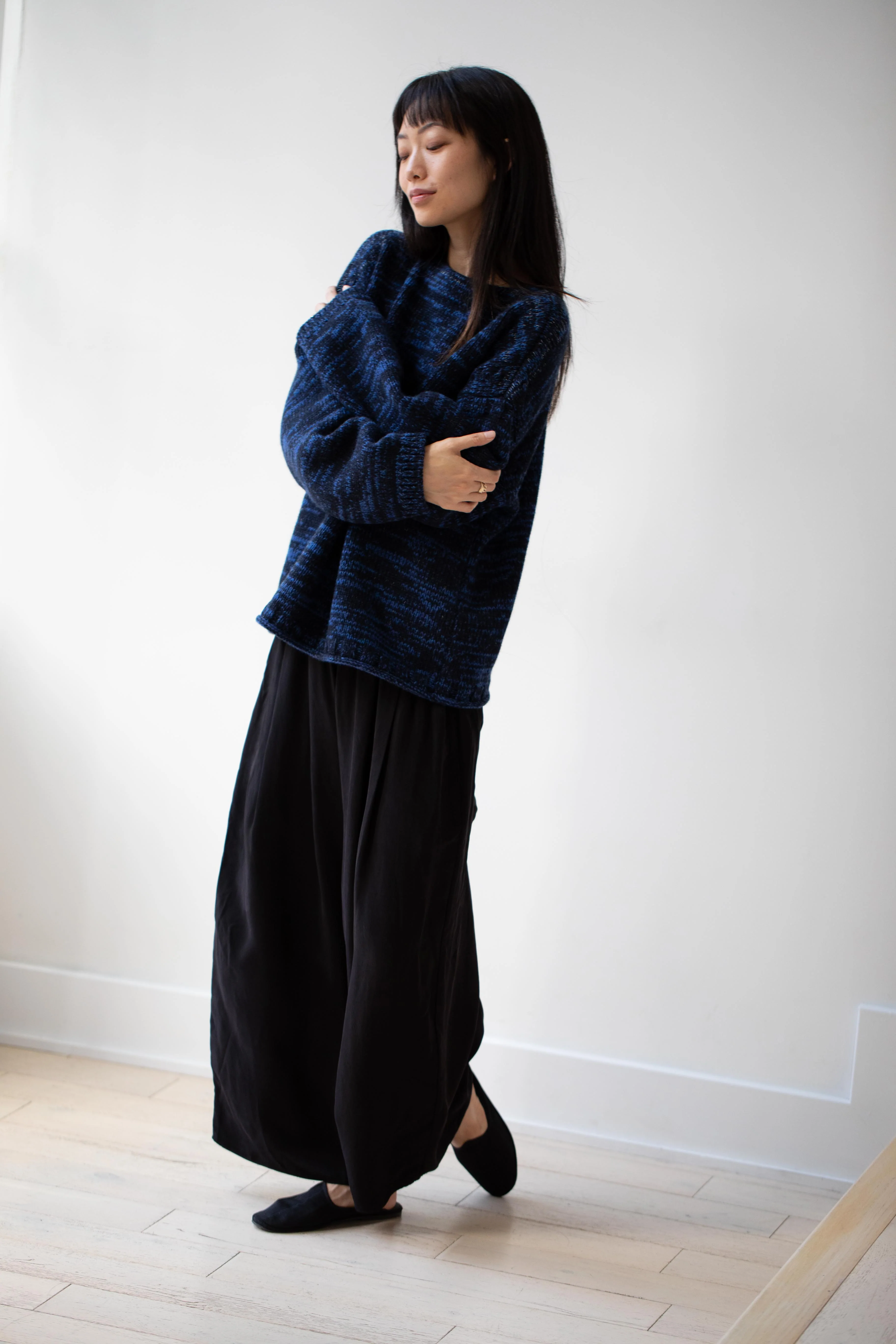 École De Curiosités | Moria Sweater Knitwear in Mazarine Melange - Image 40