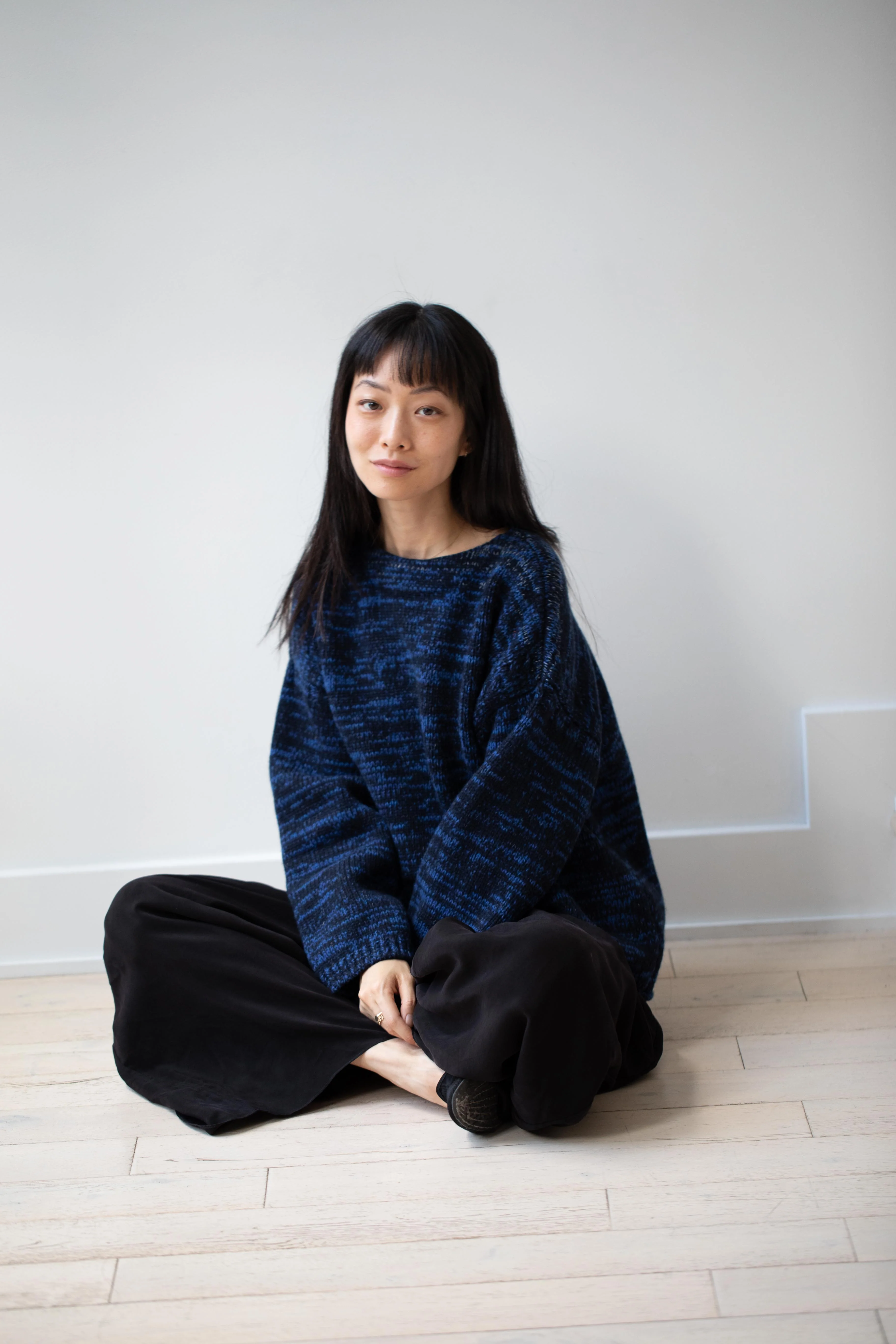 École De Curiosités | Moria Sweater Knitwear in Mazarine Melange - Image 51
