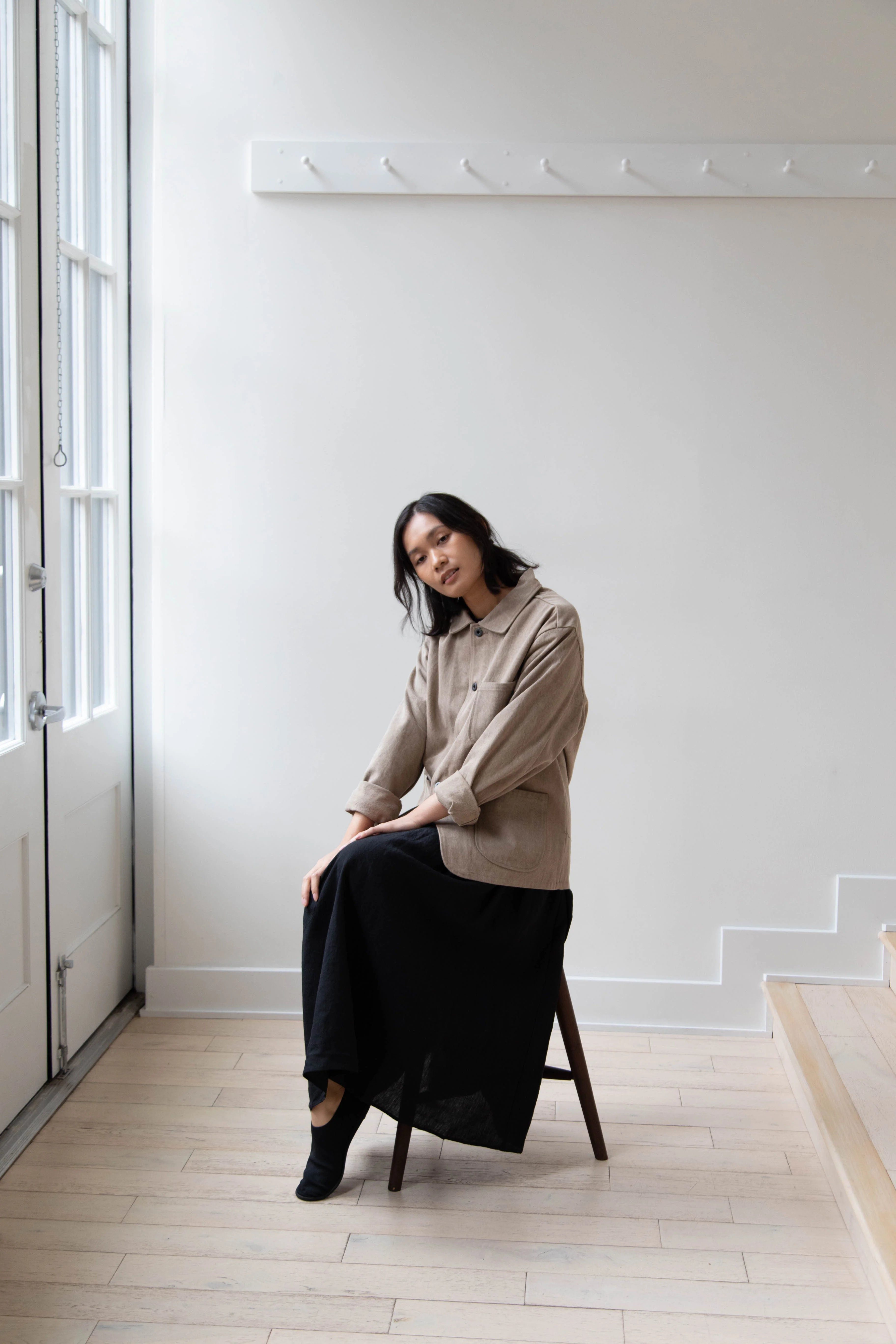 Evan Kinori | Three Pocket Jacket in Walnut Denim - Image 31