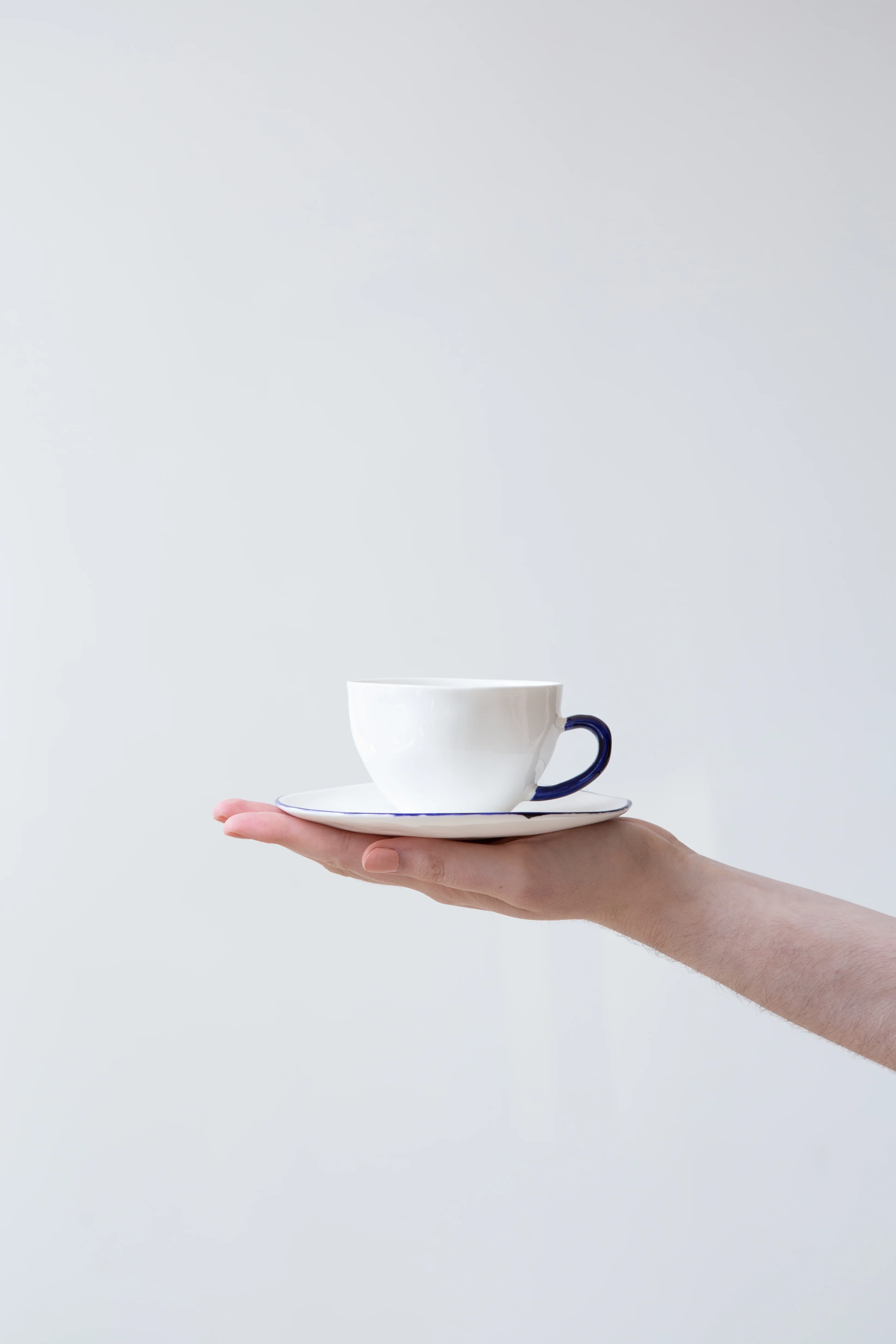 Feldspar | Cup and Saucer in White & Cobalt - Image 3