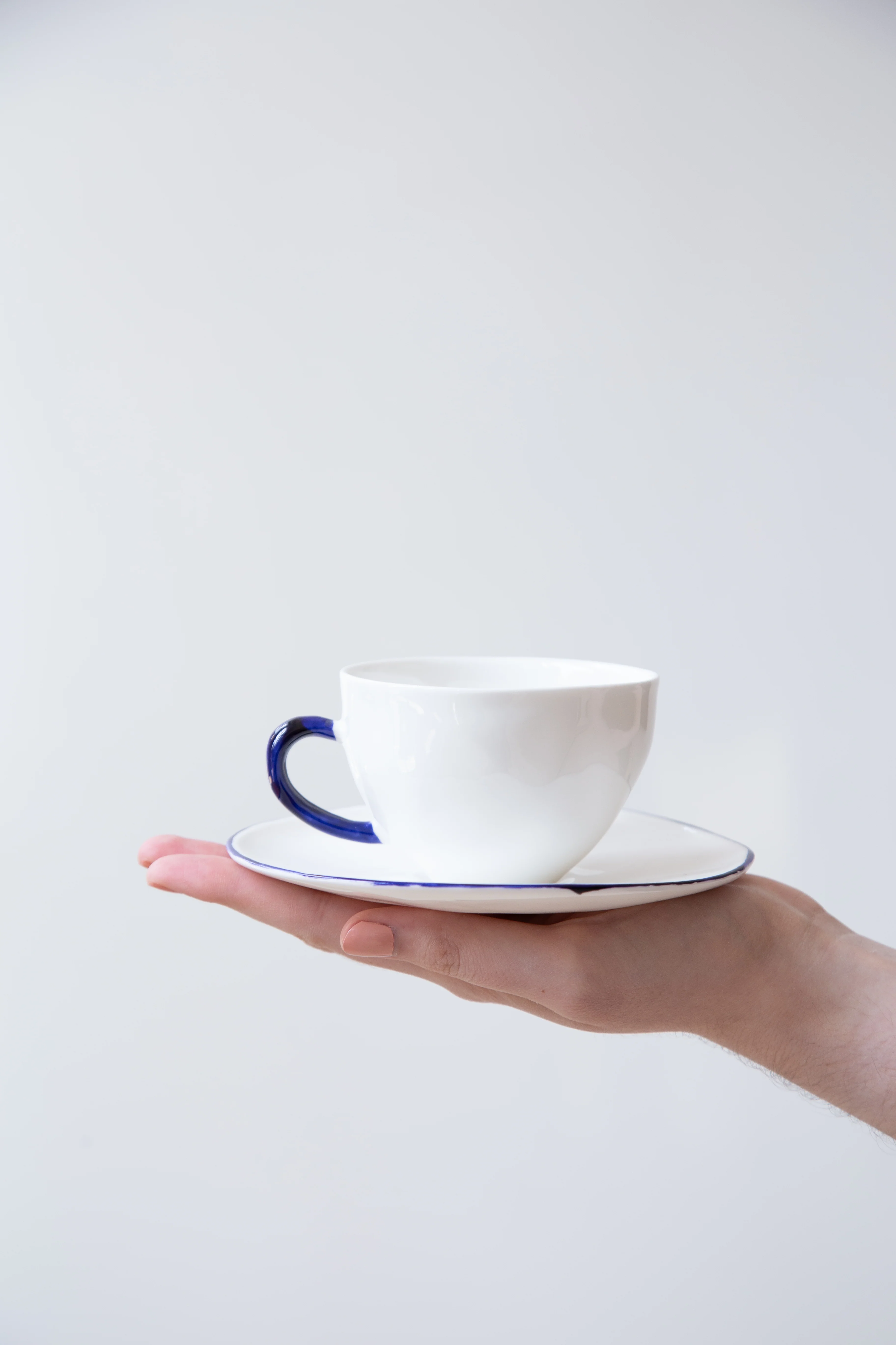 Feldspar | Cup and Saucer in White & Cobalt - Image 4