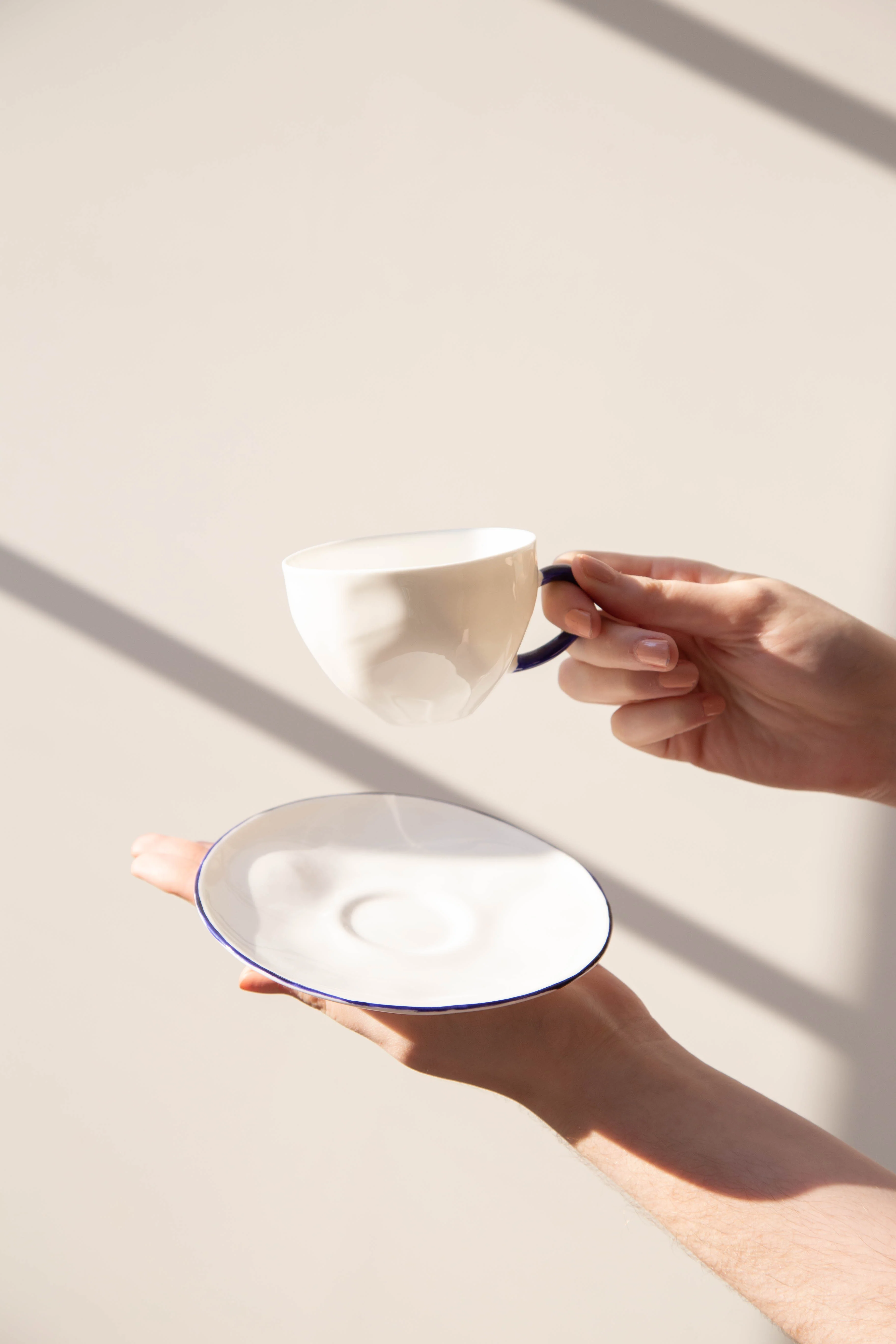 Feldspar | Cup and Saucer in White & Cobalt - Image 5