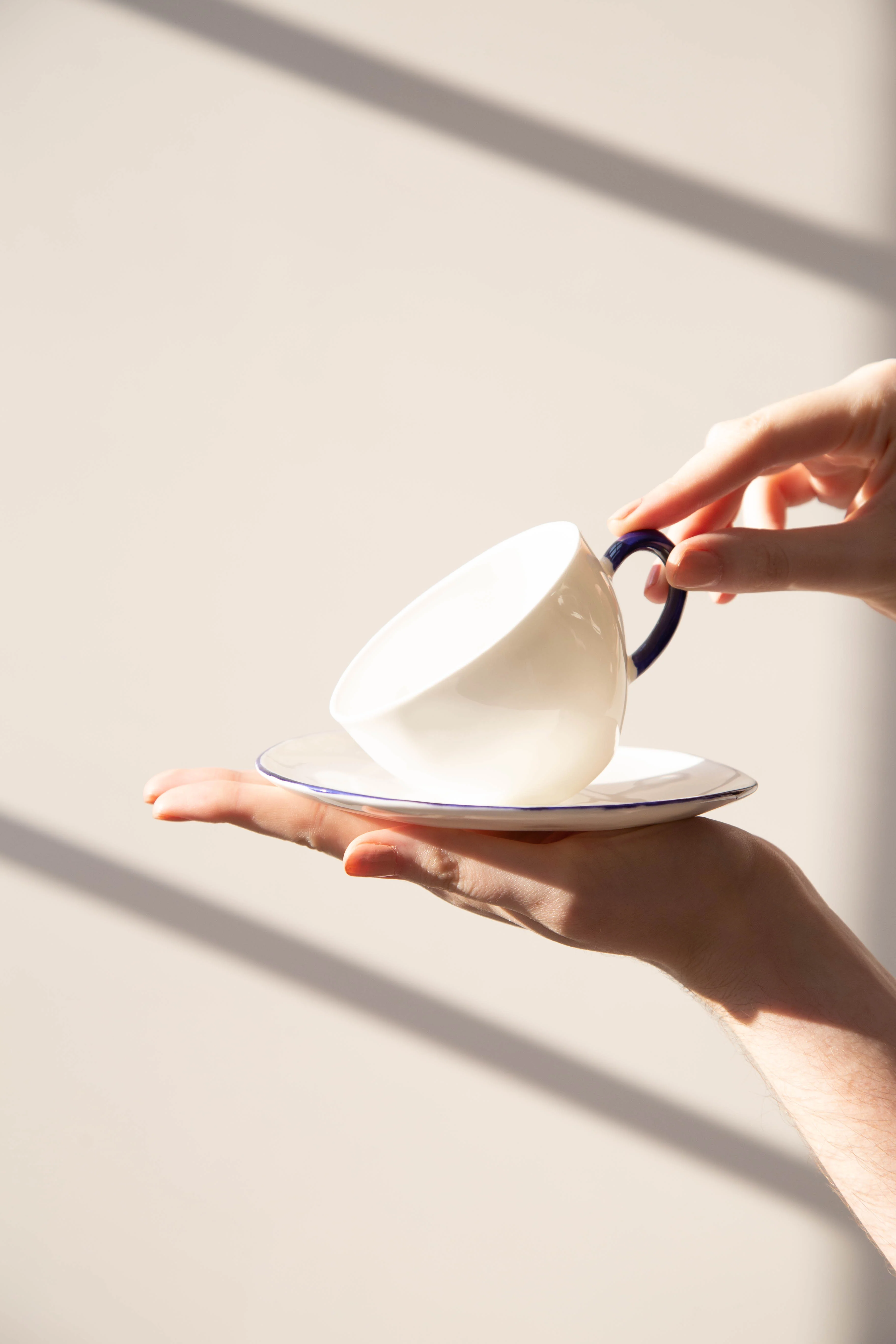Feldspar | Cup and Saucer in White & Cobalt - Image 6