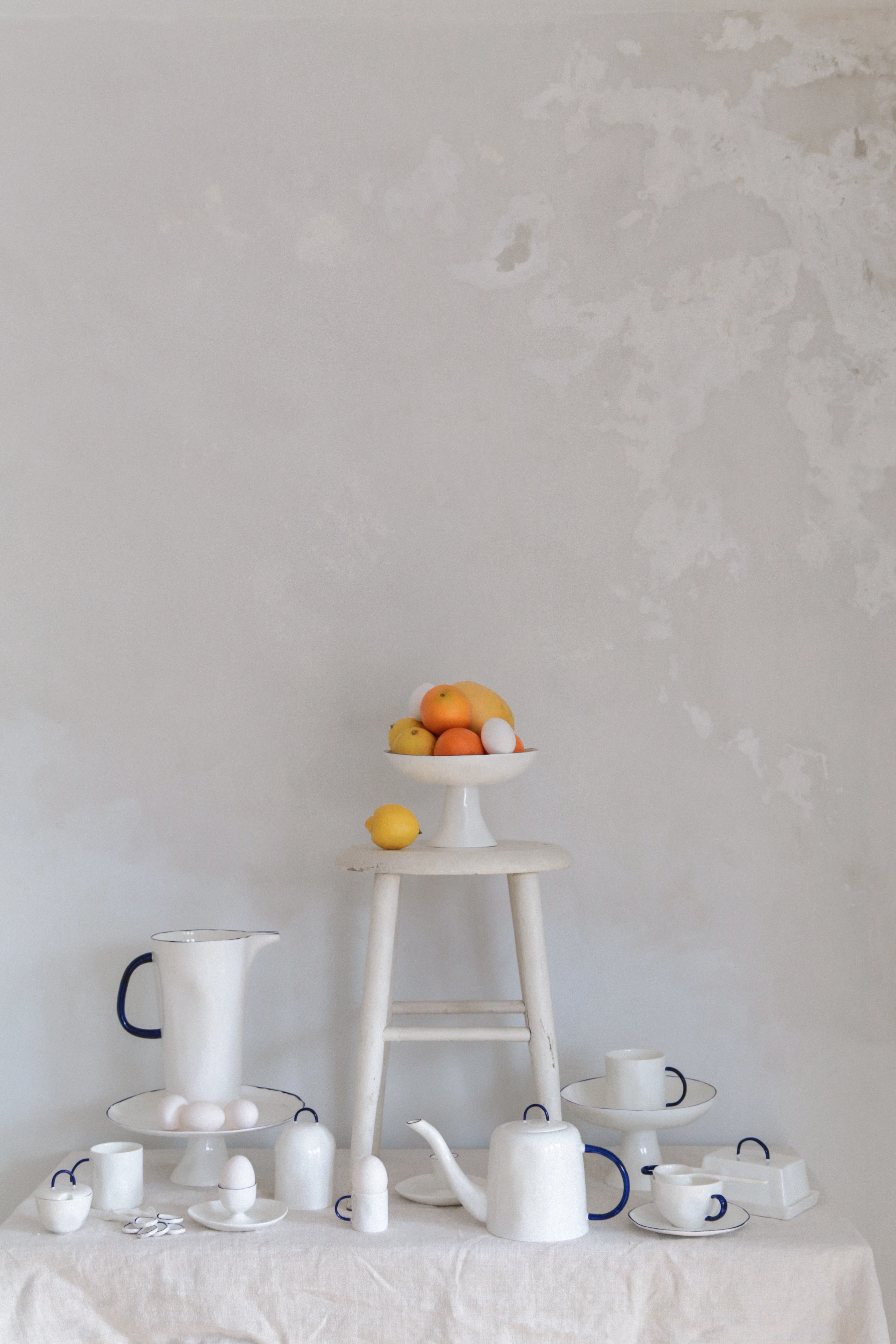 Feldspar | Water Jug in White & Cobalt - Image 10