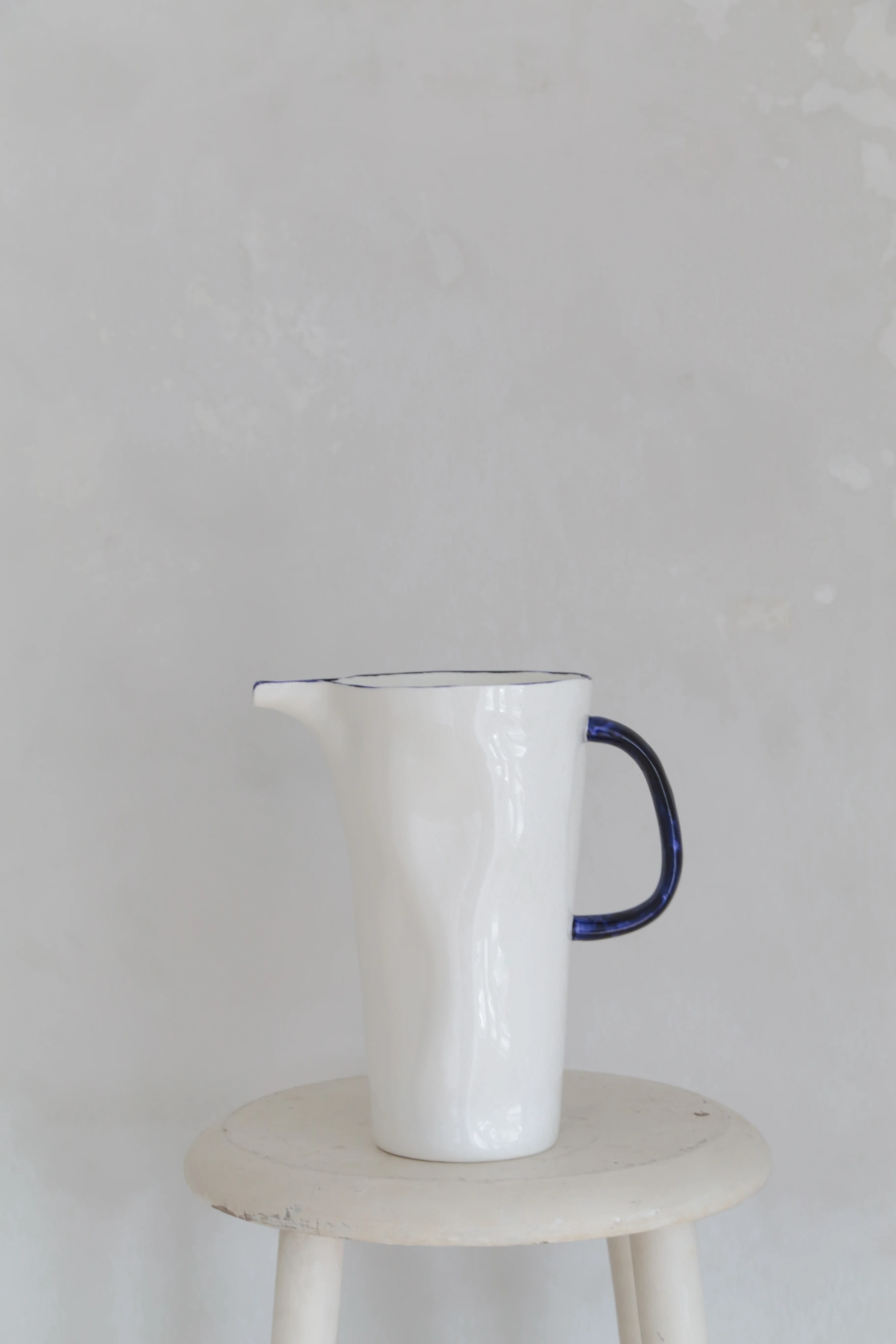 Feldspar | Water Jug in White & Cobalt - Image 3