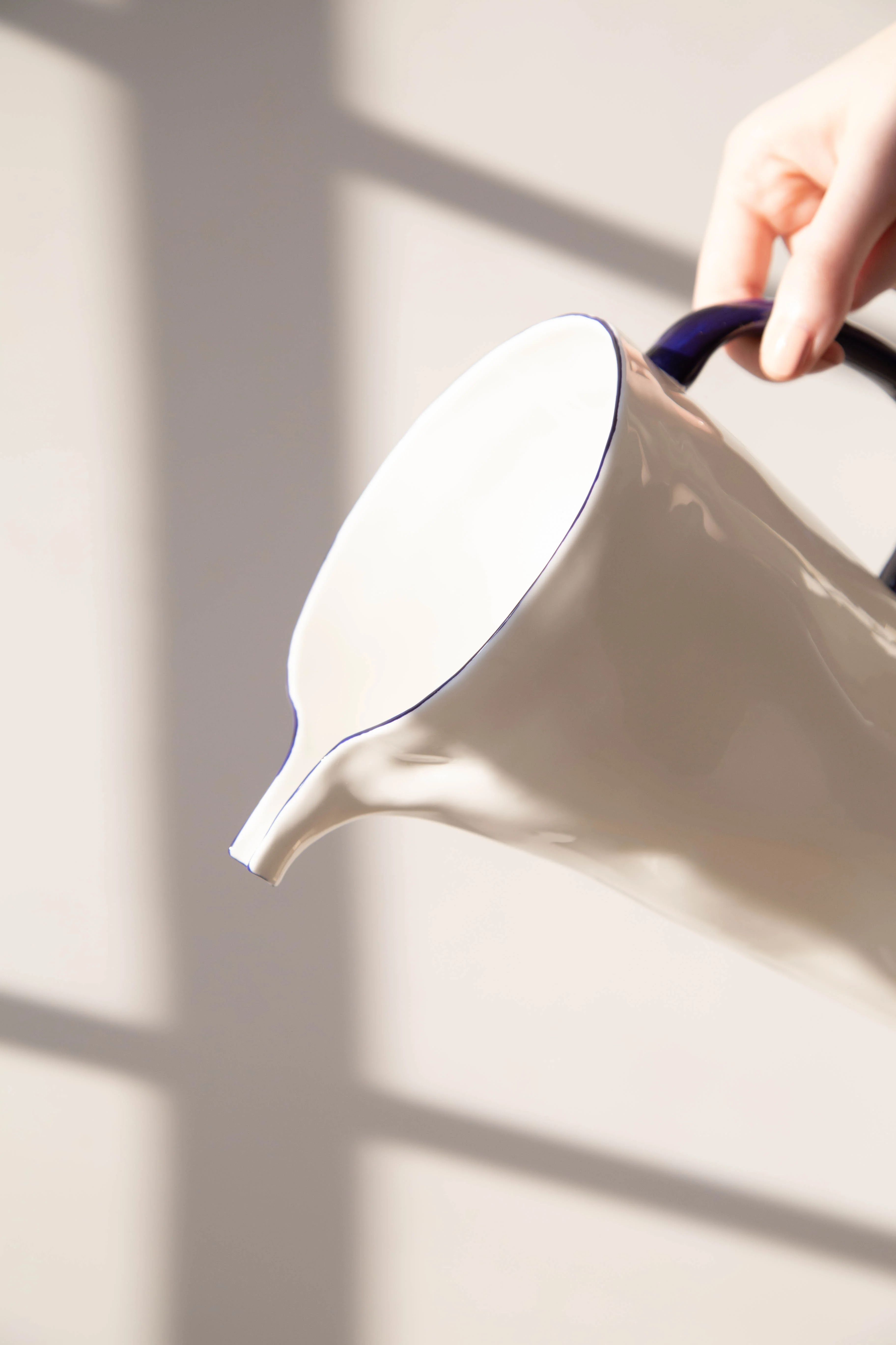 Feldspar | Water Jug in White & Cobalt - Image 8
