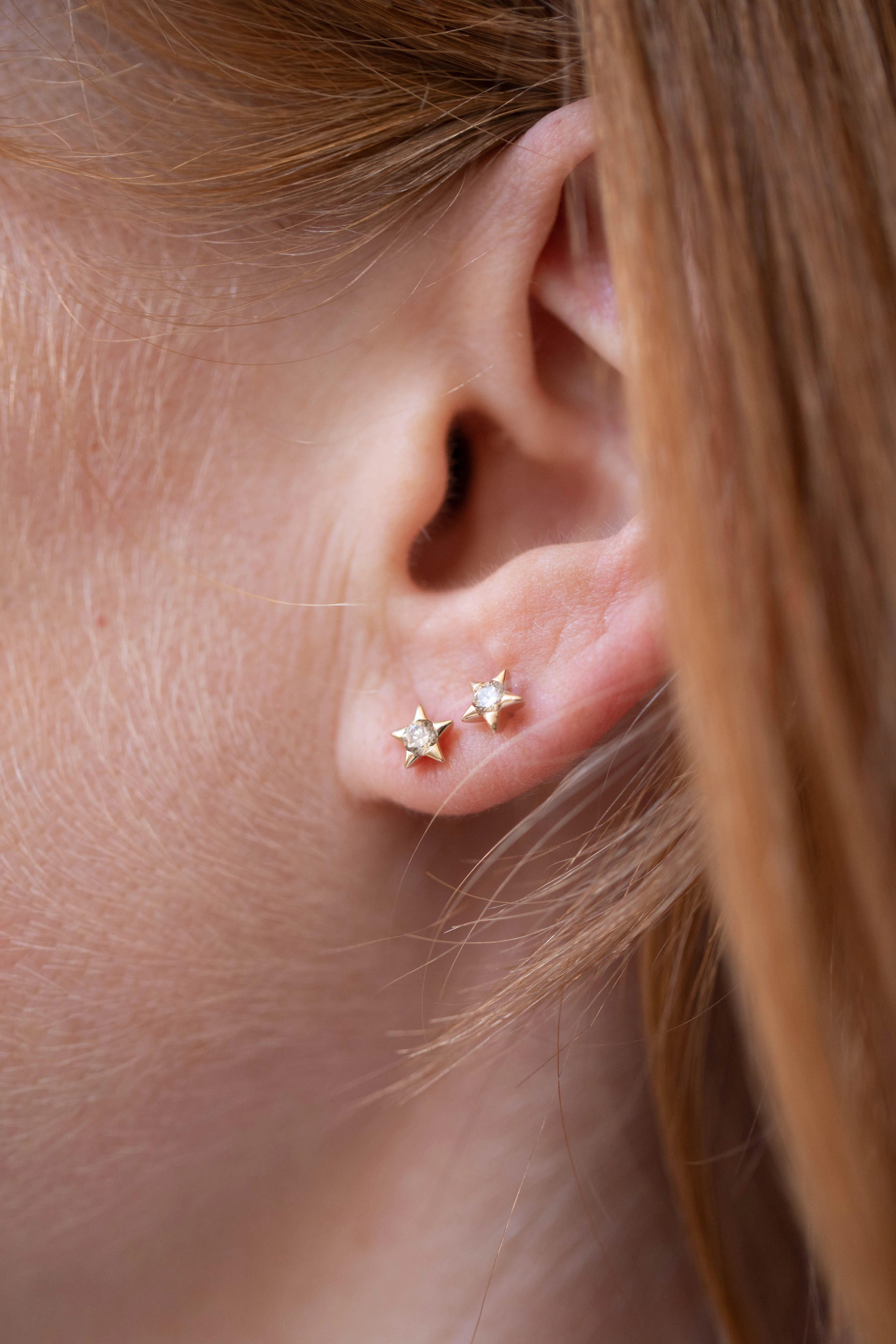 Hirotaka | Diamond Star Stud Earrings - Image 3