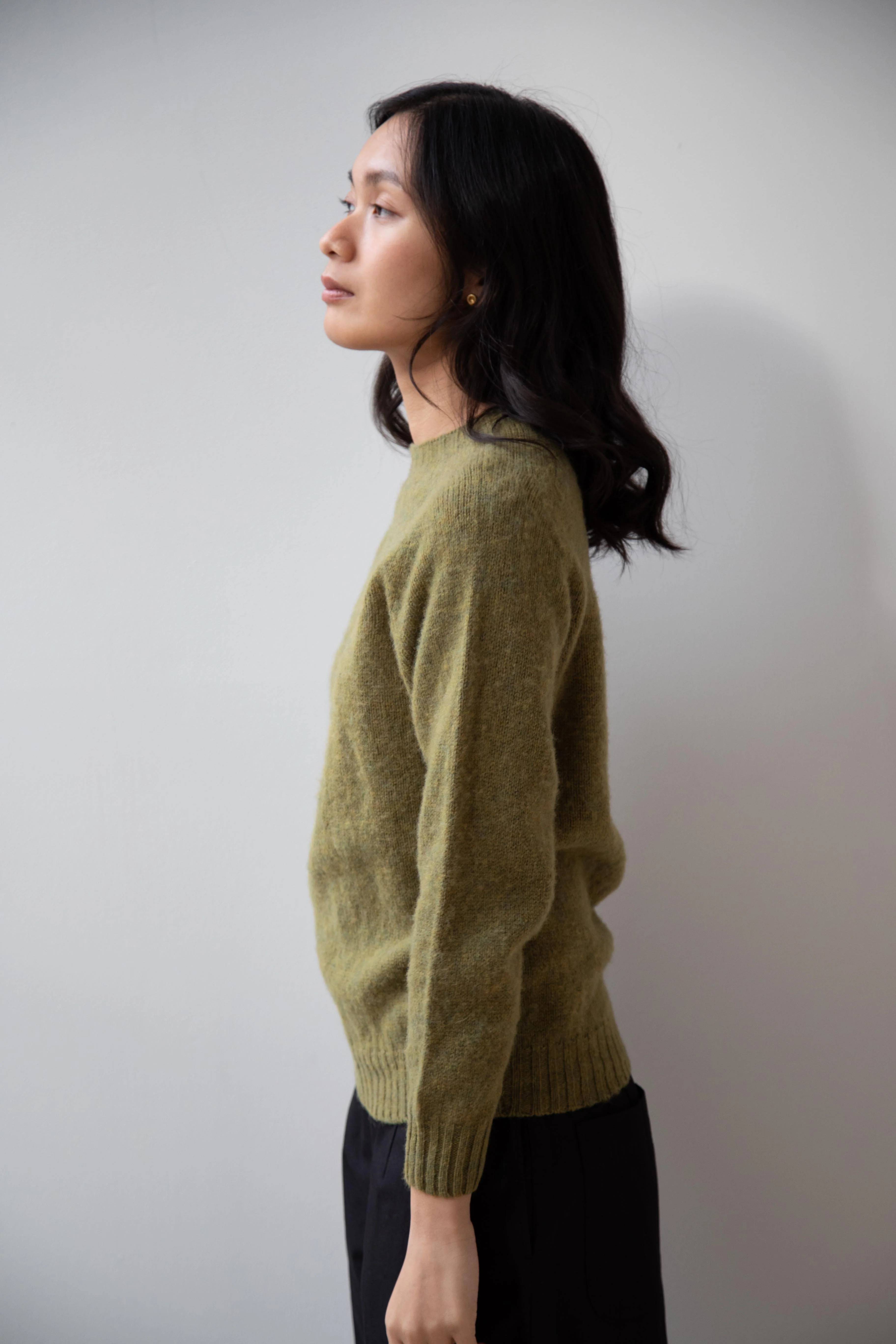 John Tulloch | Seam Free Crew Neck Saddle Shoulder in Yellow Green - Image 16