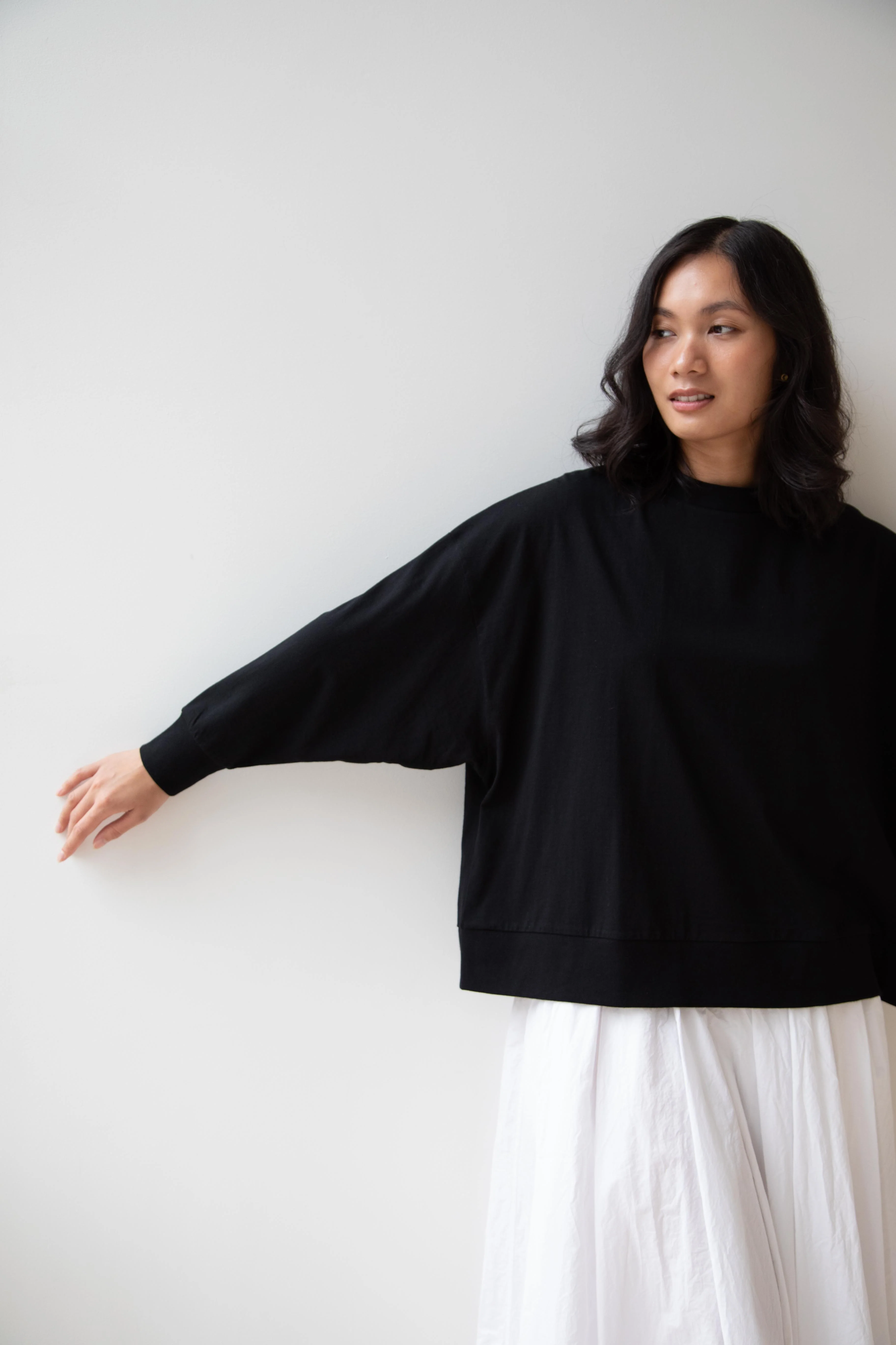 Laboratory | Dropsleeve Utility Pullover in Black - Image 2