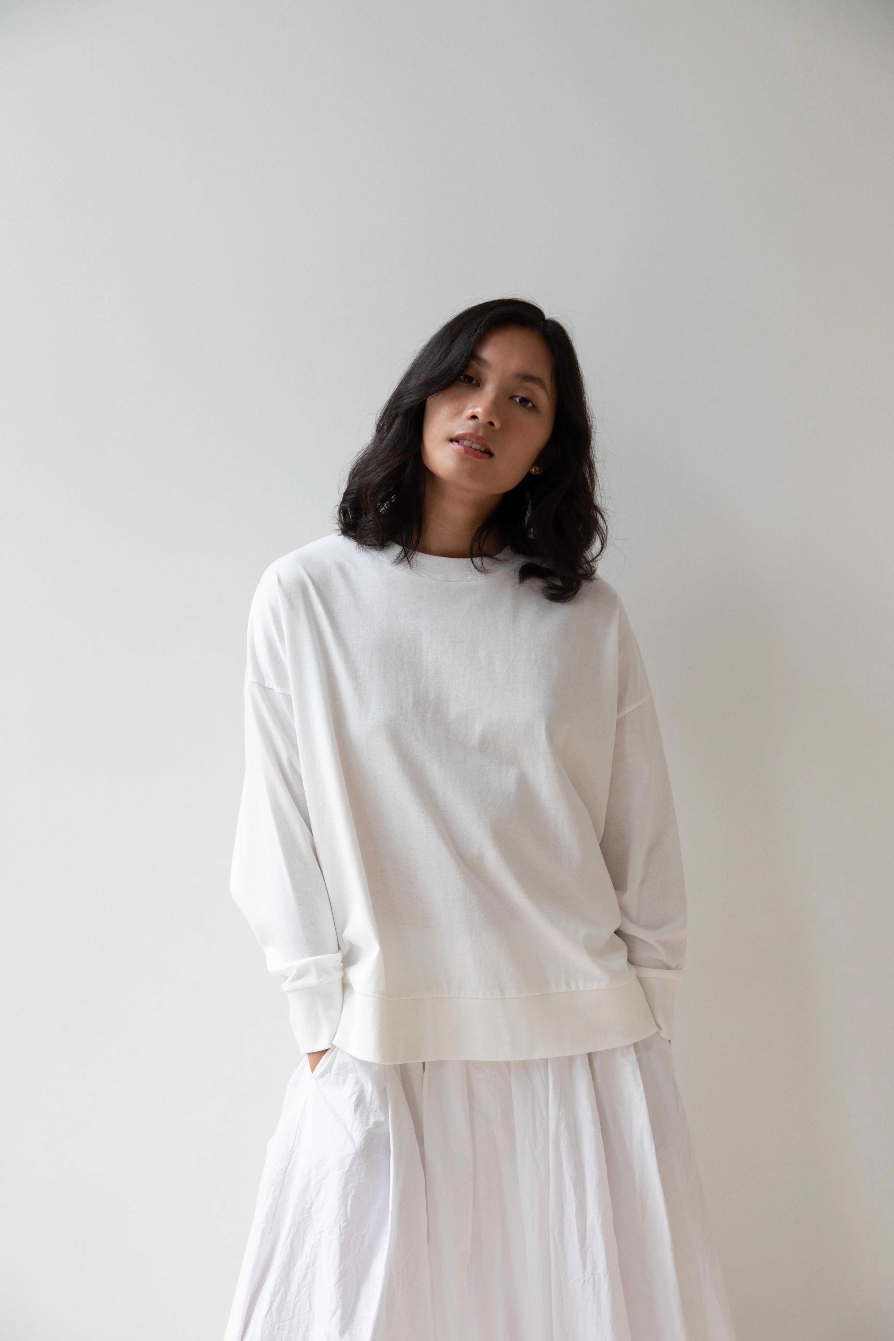 Laboratory | Dropsleeve Utility Pullover in White - Image 12