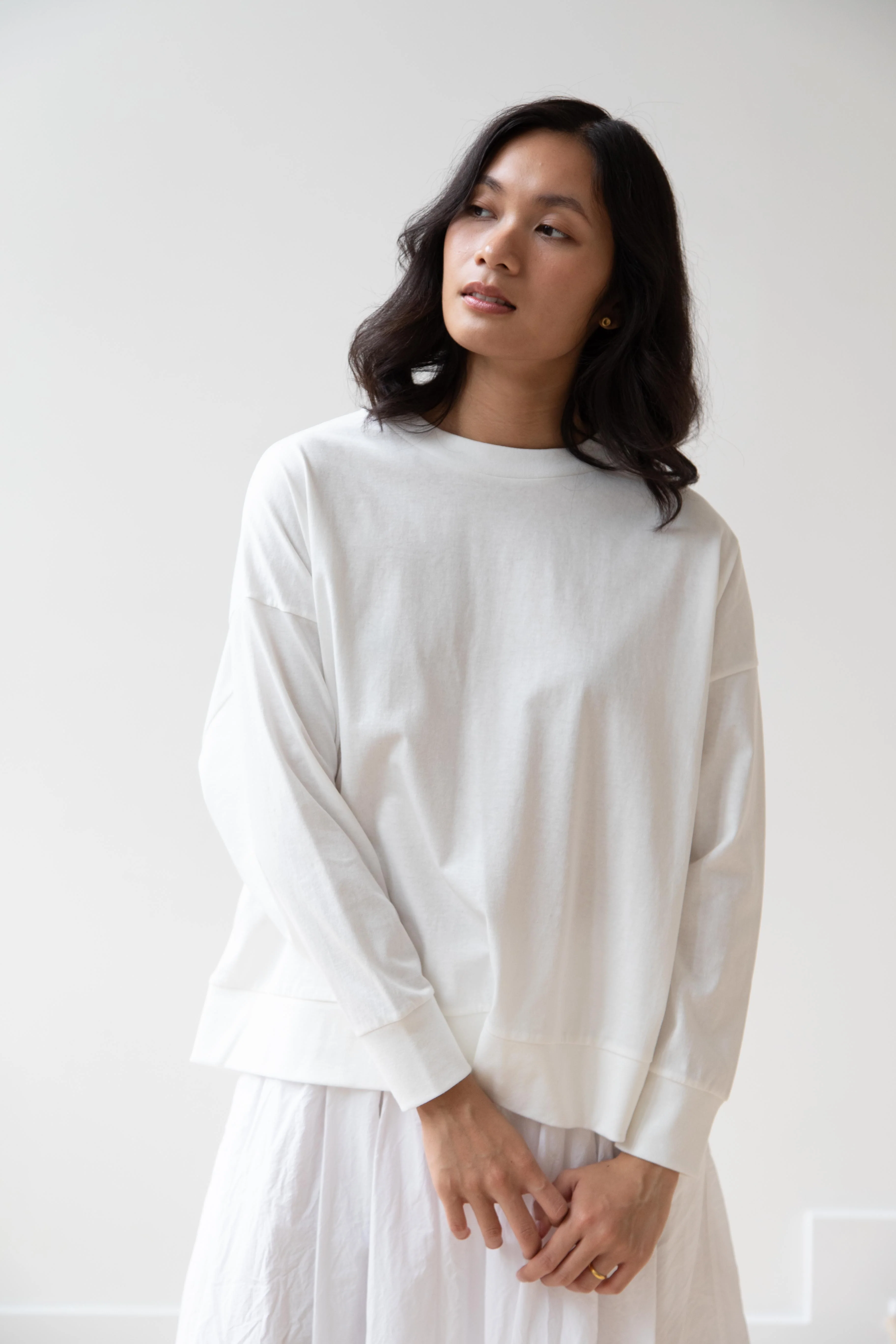 Laboratory | Dropsleeve Utility Pullover in White - Image 3