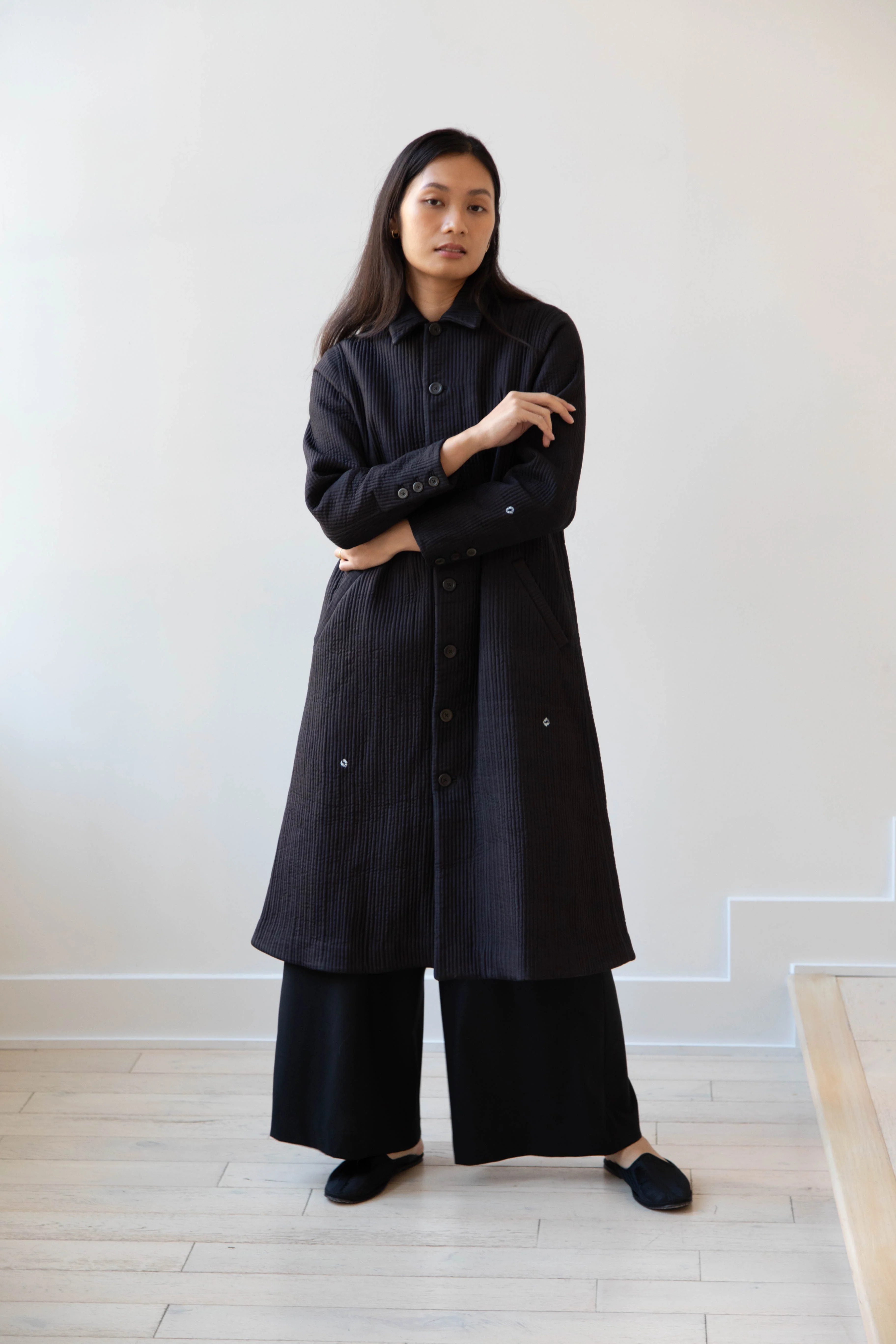 Maku | Mato Quilted Cotton Silk Coat - Image 30