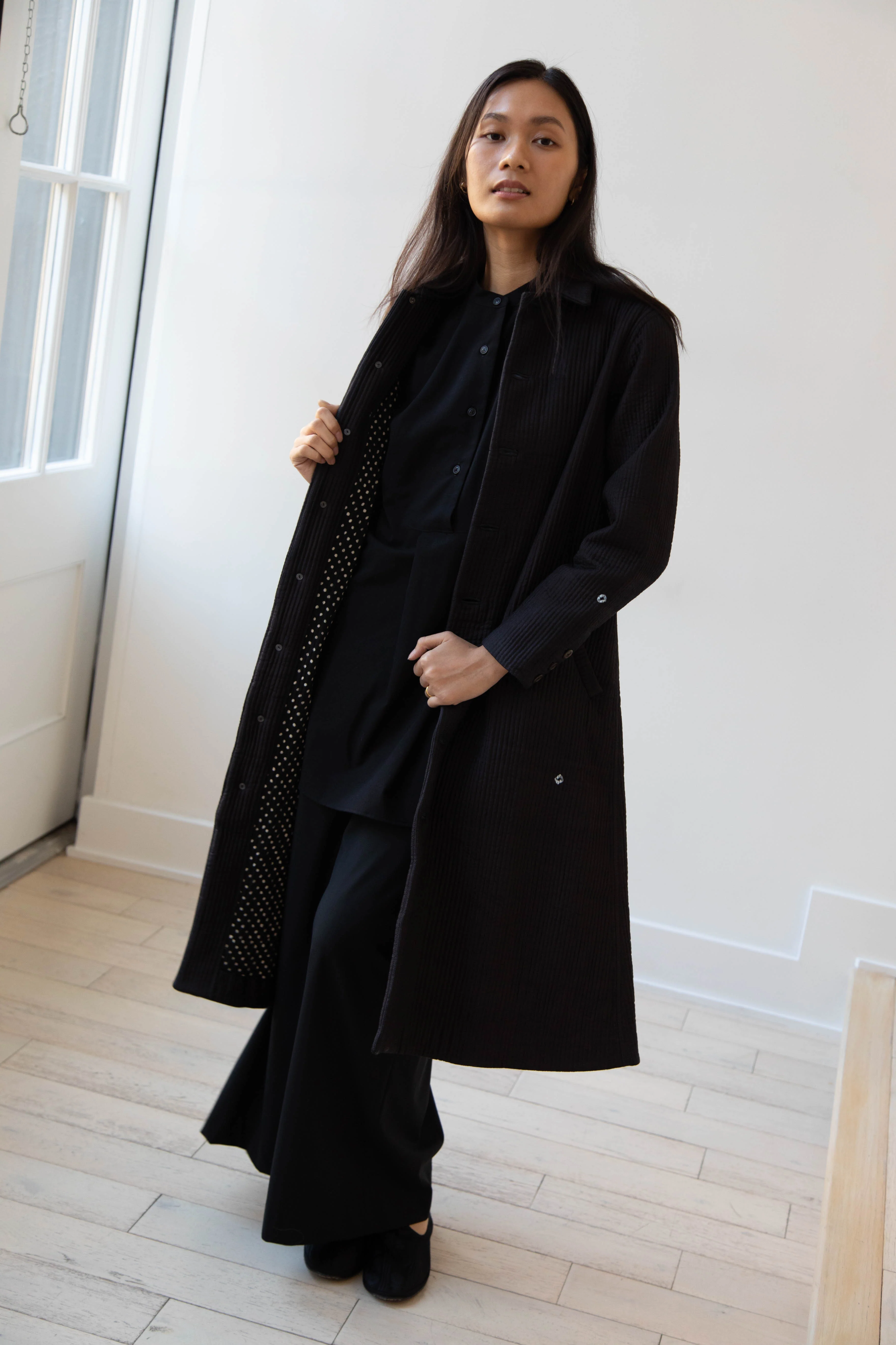 Maku | Mato Quilted Cotton Silk Coat - Image 36