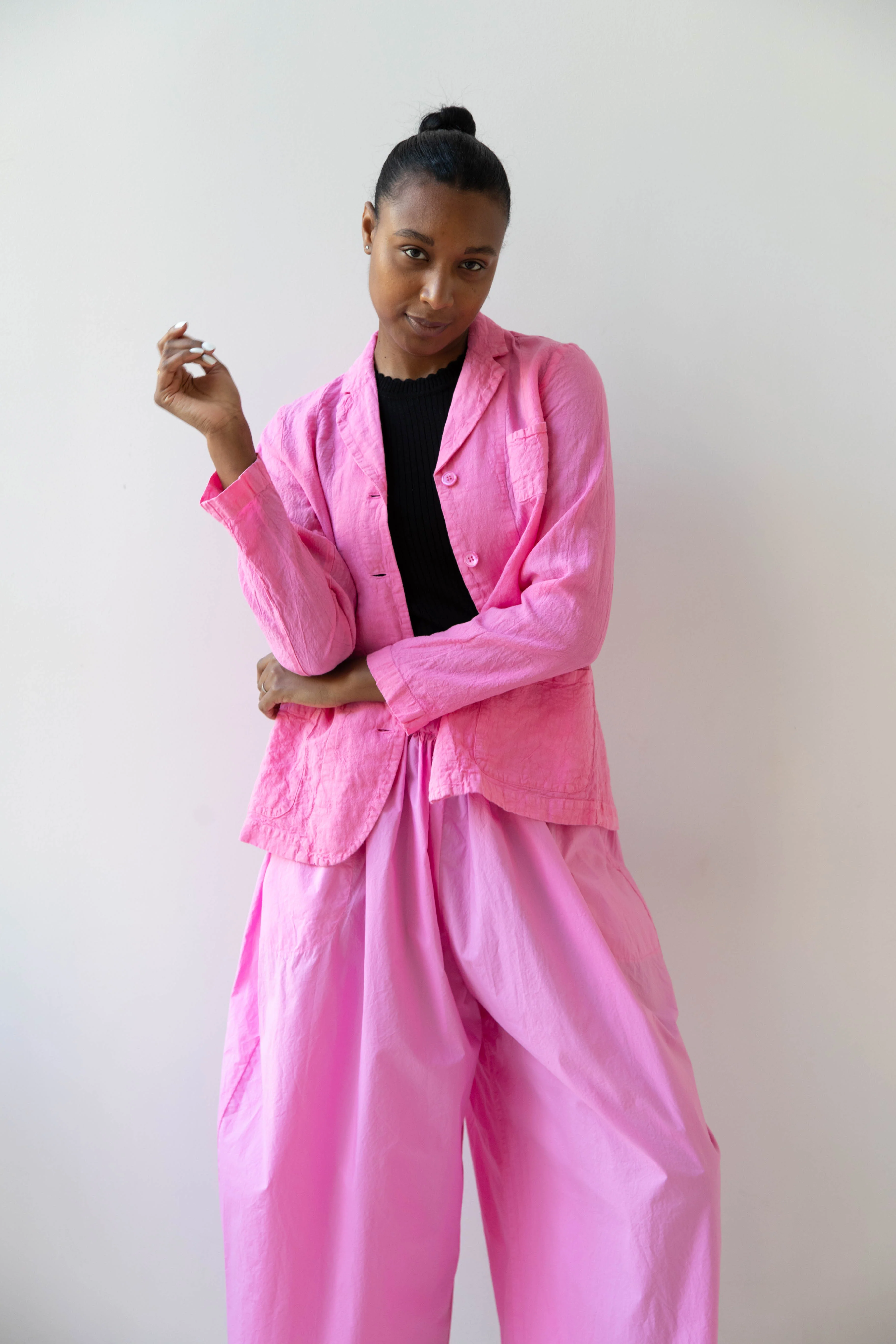 Manuelle Guibal | Linen Jacket in Pink Mimi - Image 10