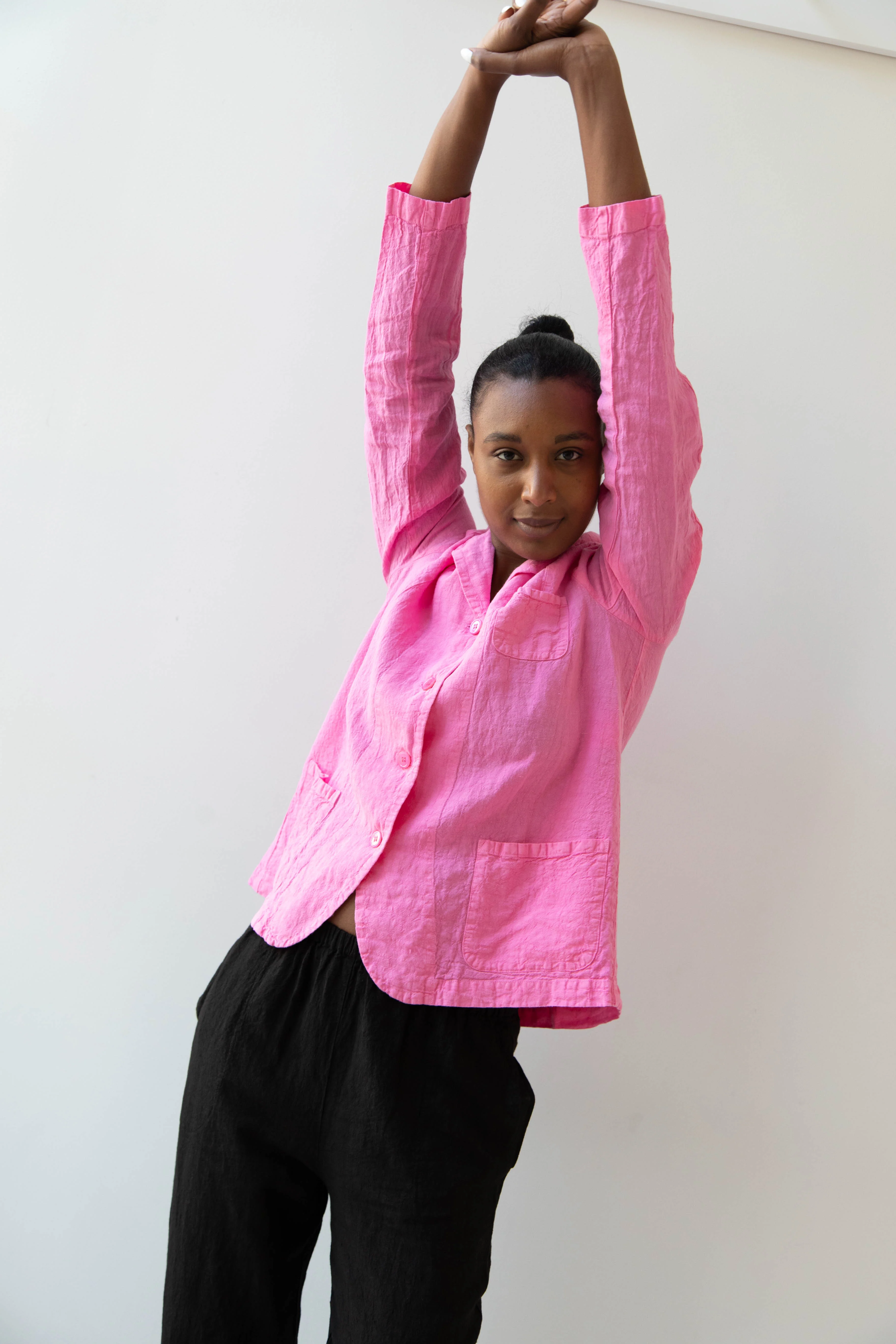 Manuelle Guibal | Linen Jacket in Pink Mimi - Image 20