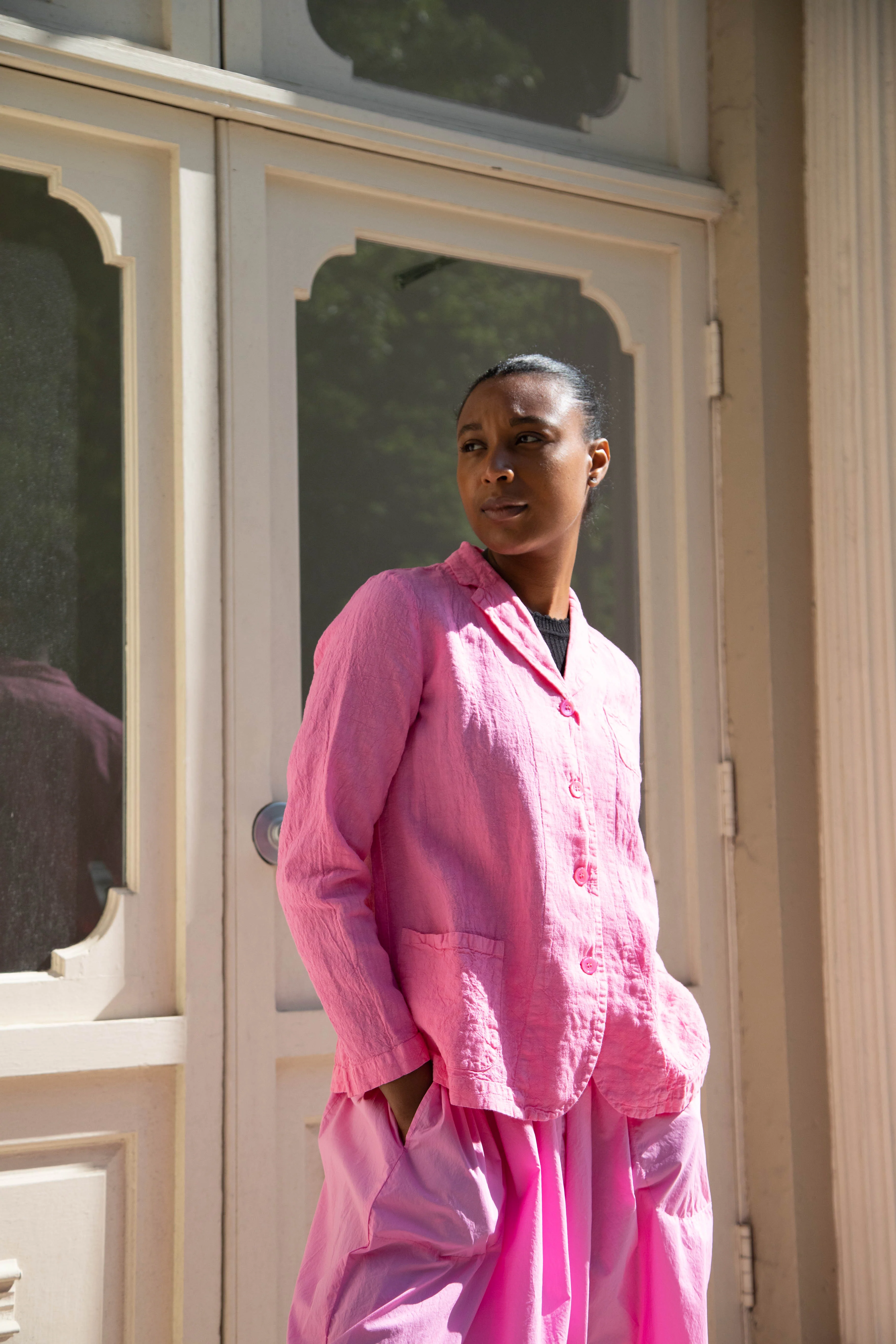 Manuelle Guibal | Linen Jacket in Pink Mimi - Image 29