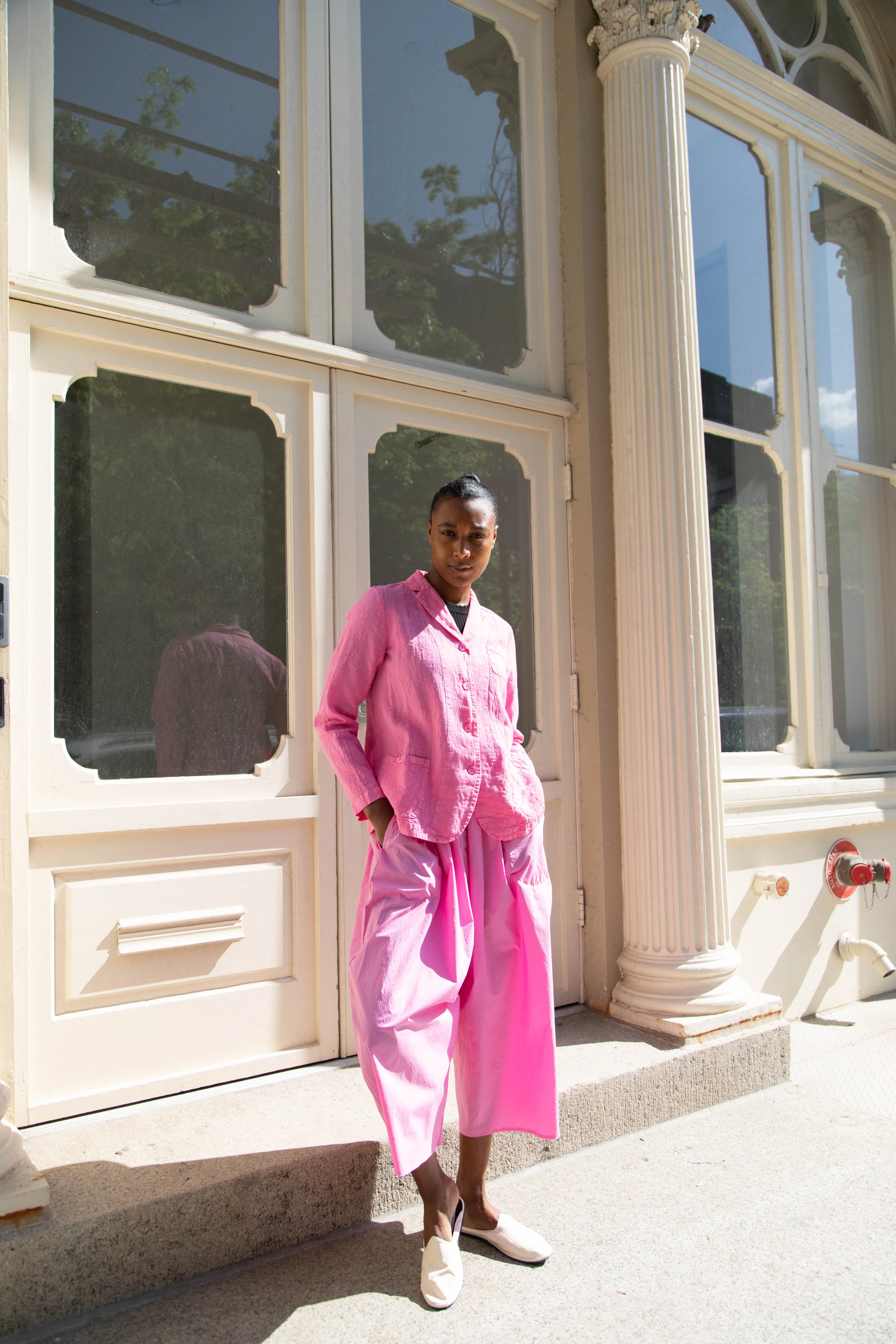 Manuelle Guibal | Linen Jacket in Pink Mimi - Image 30