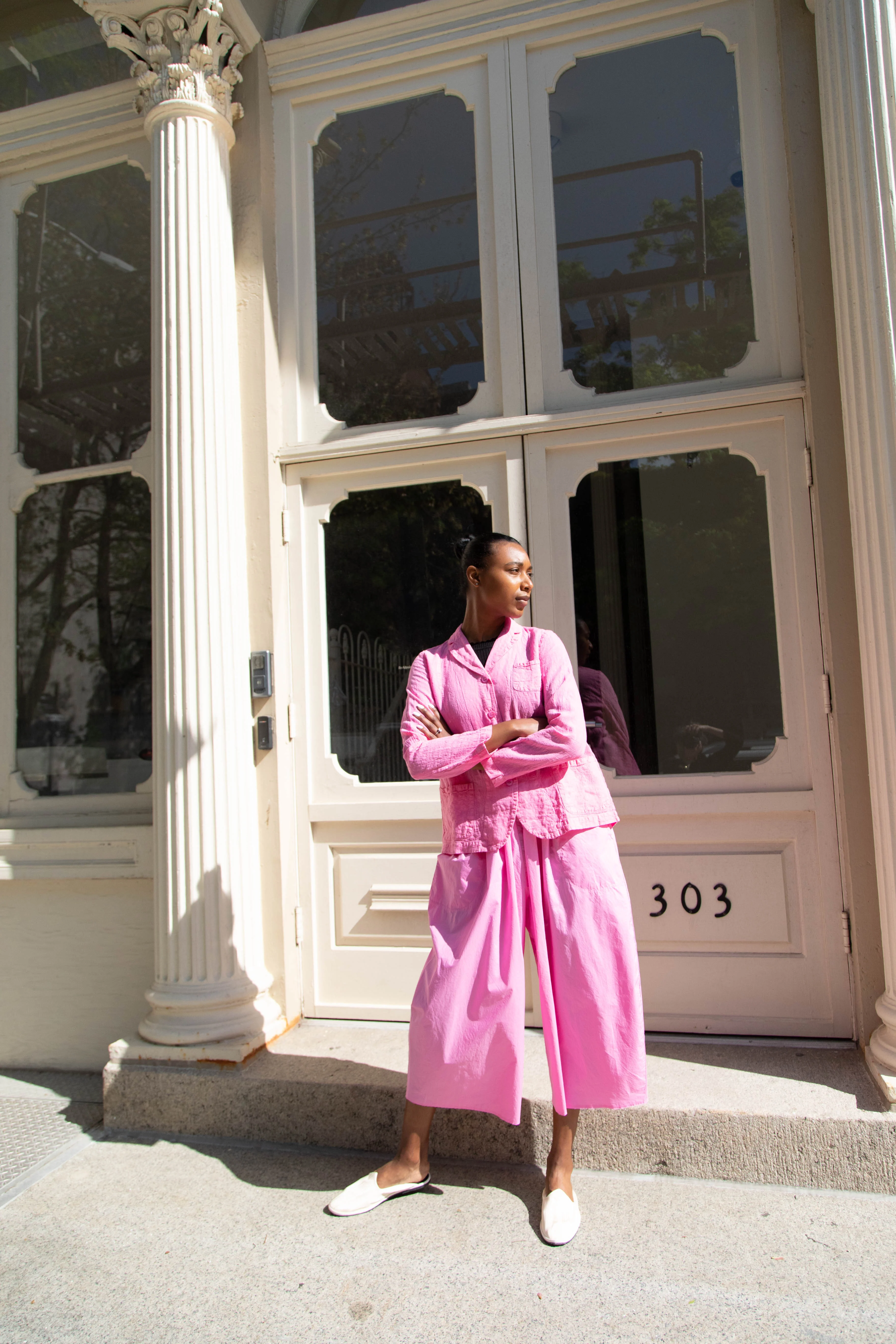 Manuelle Guibal | Linen Jacket in Pink Mimi - Image 31