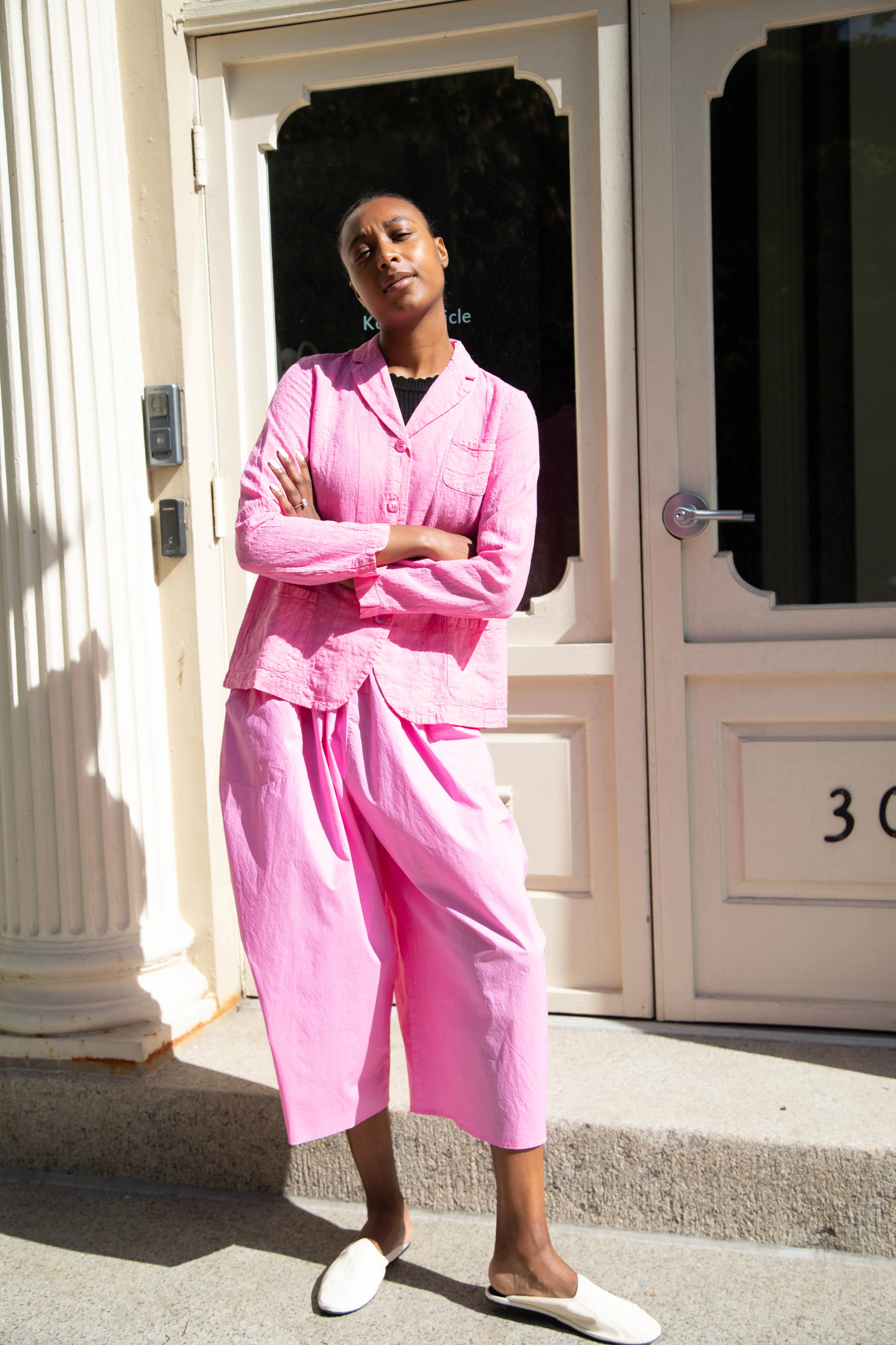 Manuelle Guibal | Linen Jacket in Pink Mimi - Image 32