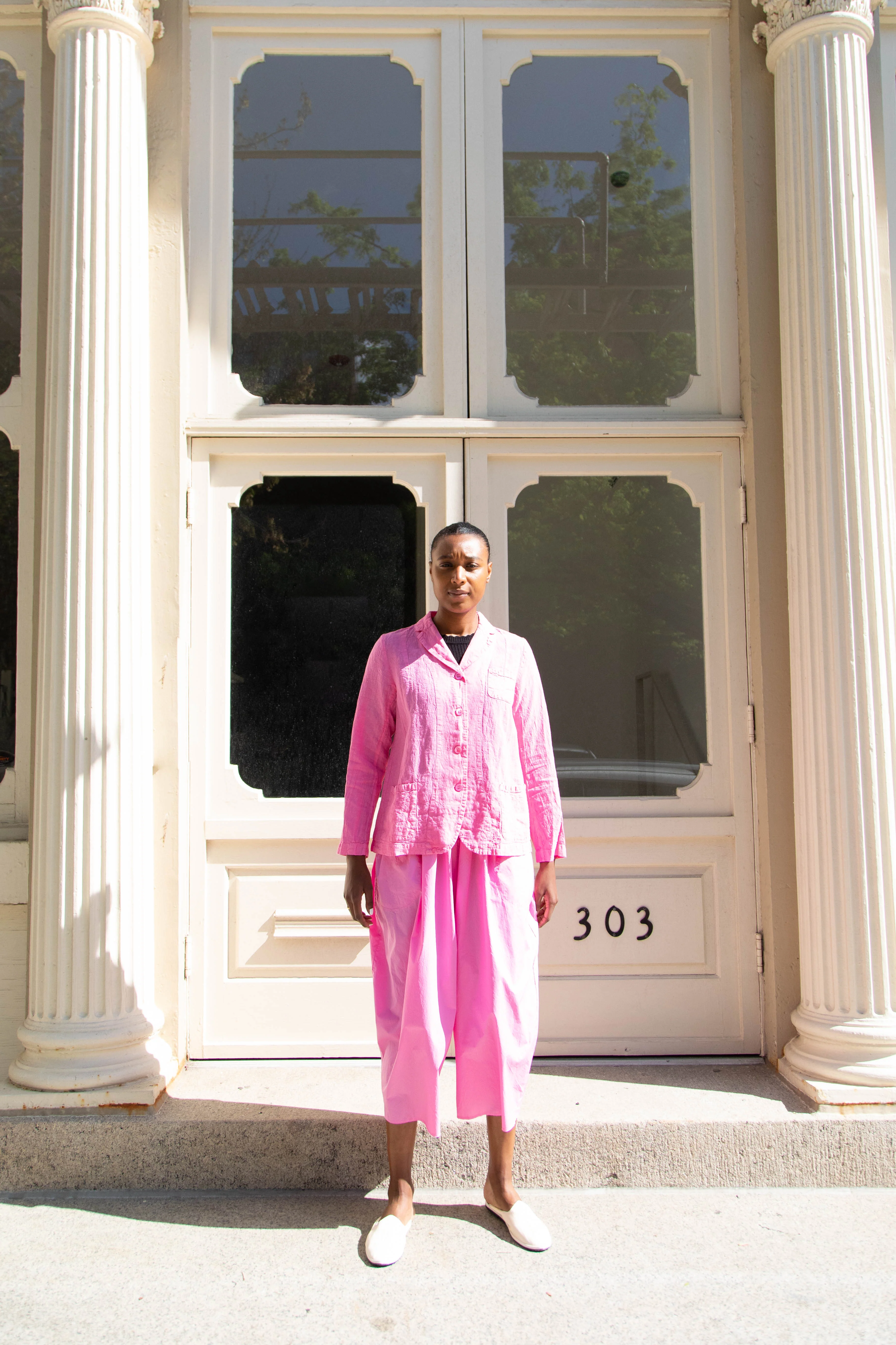 Manuelle Guibal | Linen Jacket in Pink Mimi - Image 33