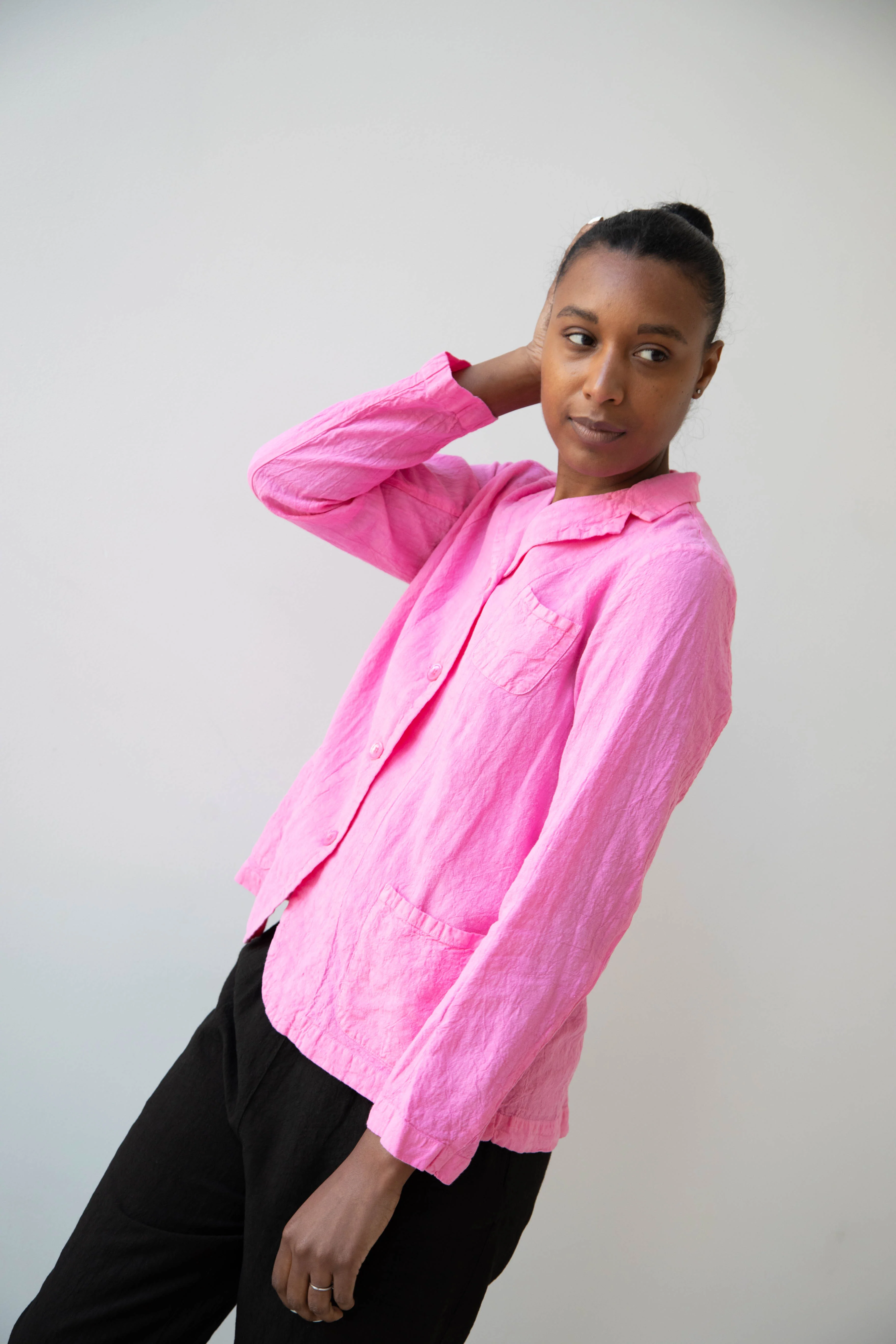 Manuelle Guibal | Linen Jacket in Pink Mimi - Image 4