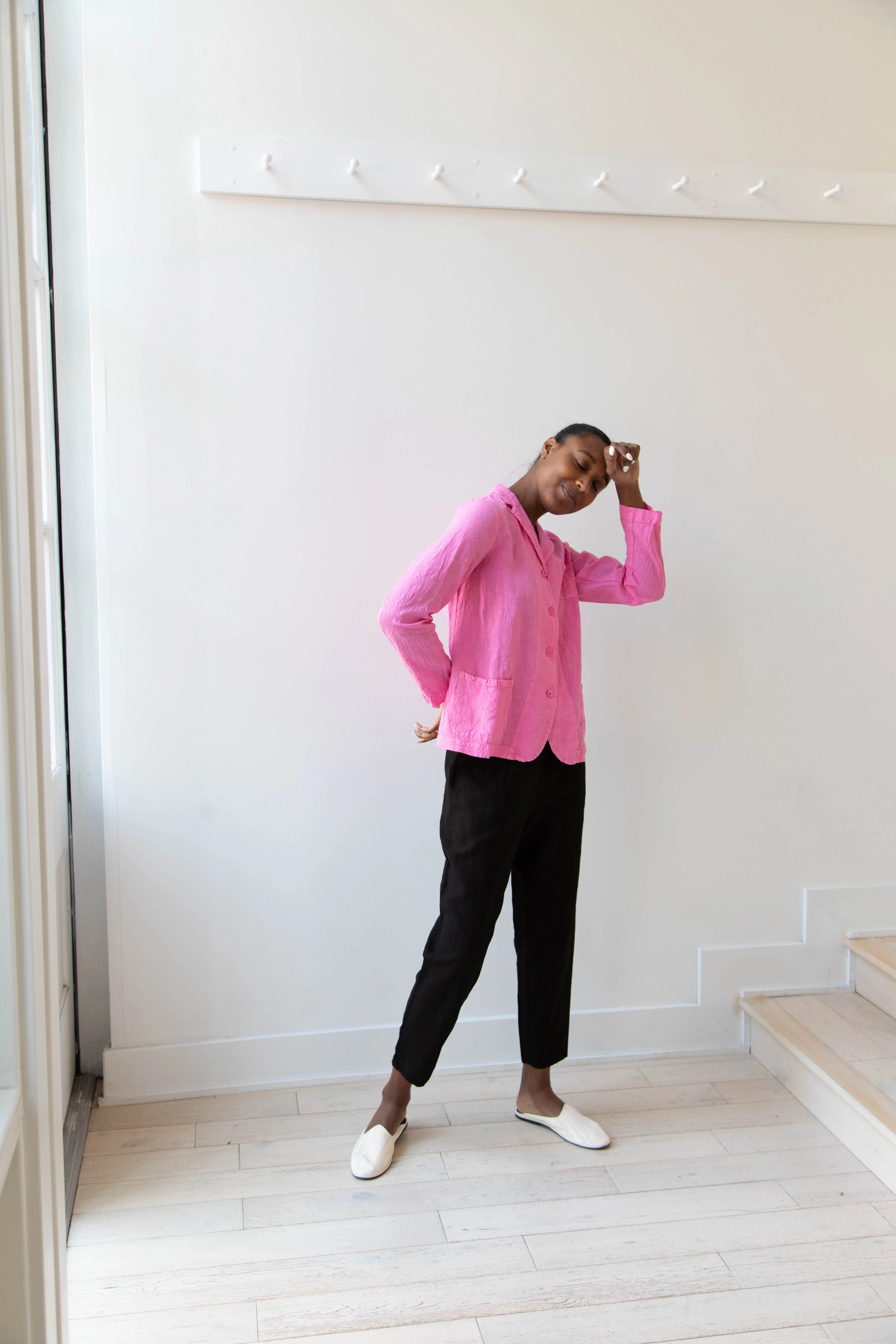 Manuelle Guibal | Linen Jacket in Pink Mimi - Image 40