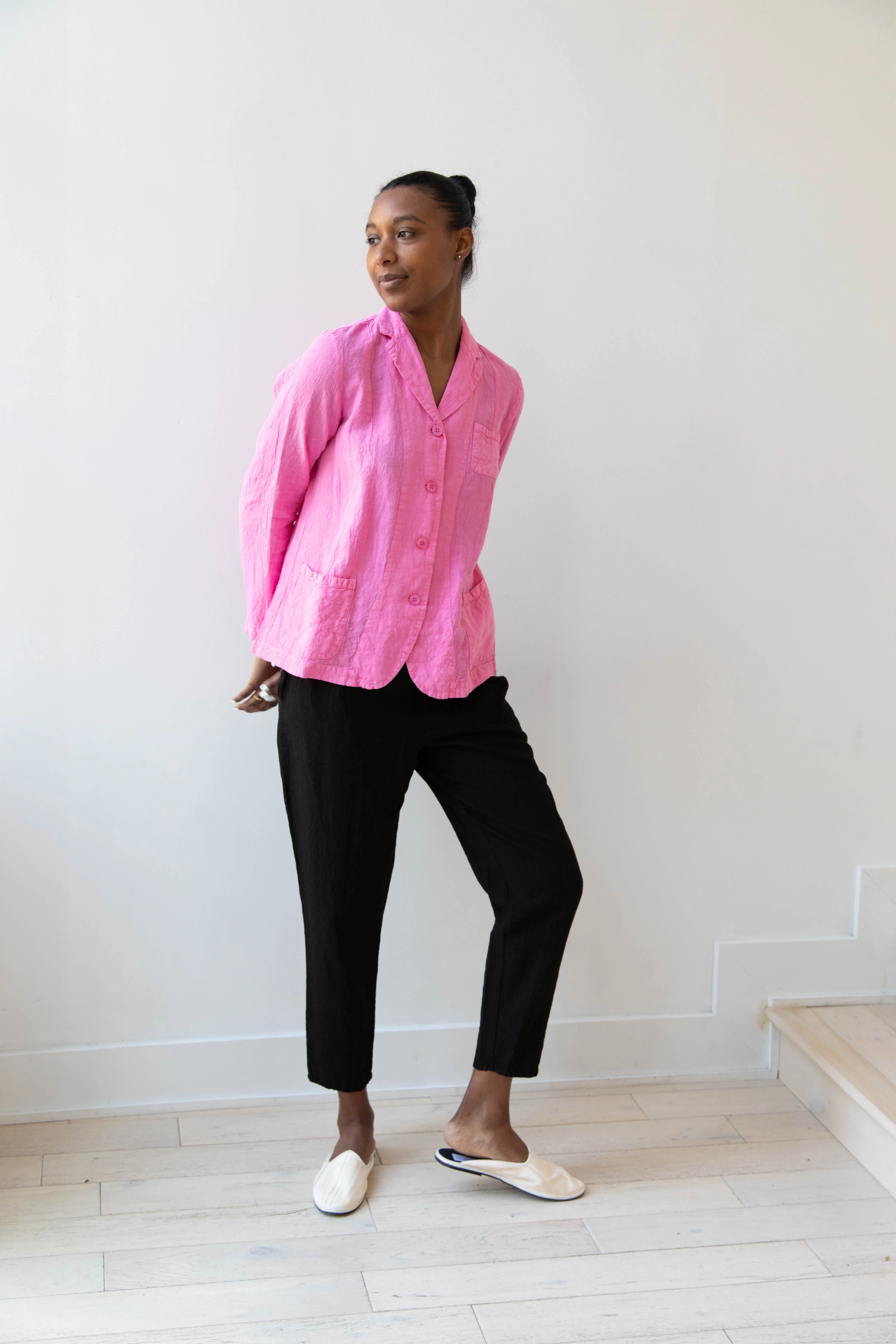 Manuelle Guibal | Linen Jacket in Pink Mimi - Image 41