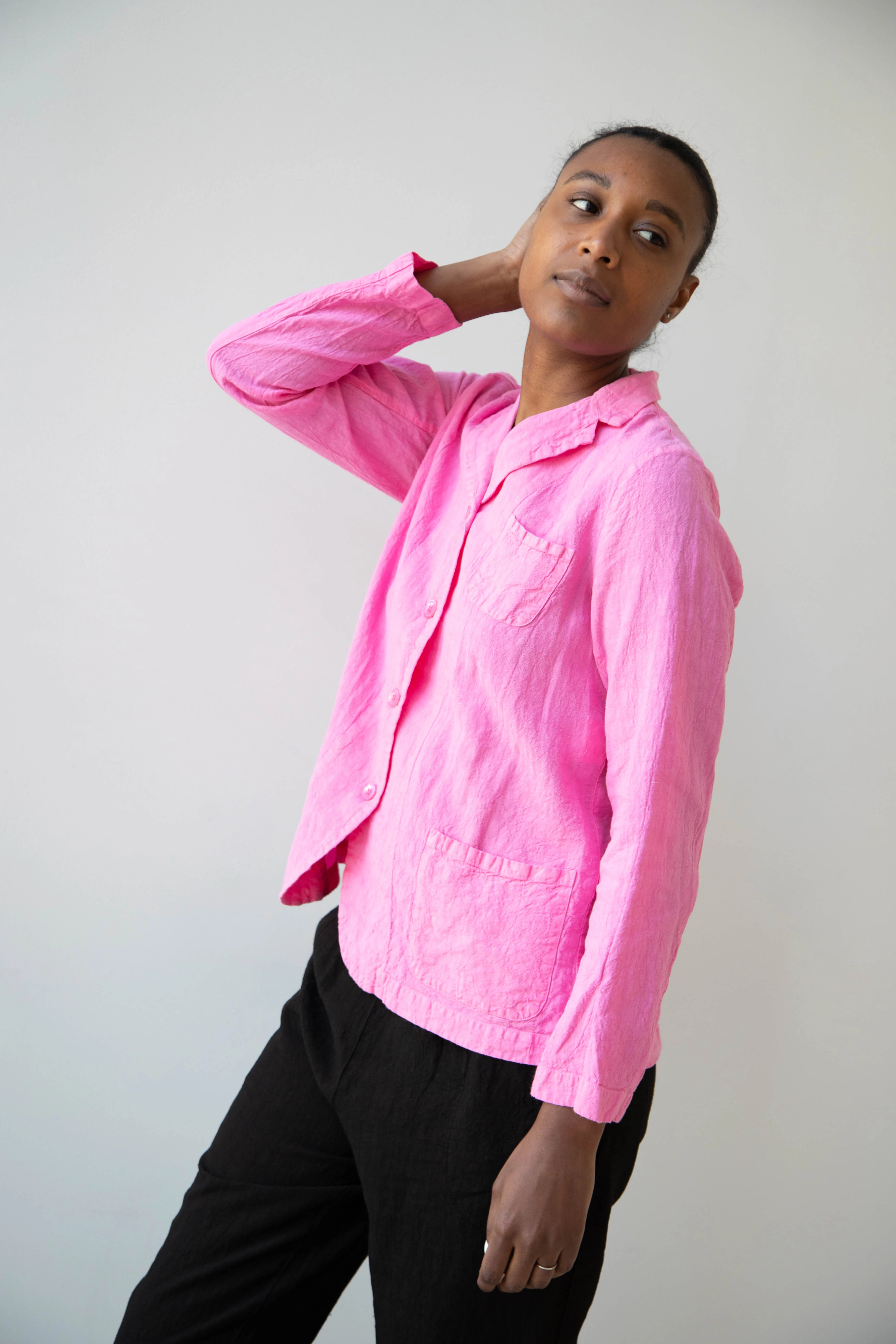 Manuelle Guibal | Linen Jacket in Pink Mimi - Image 42