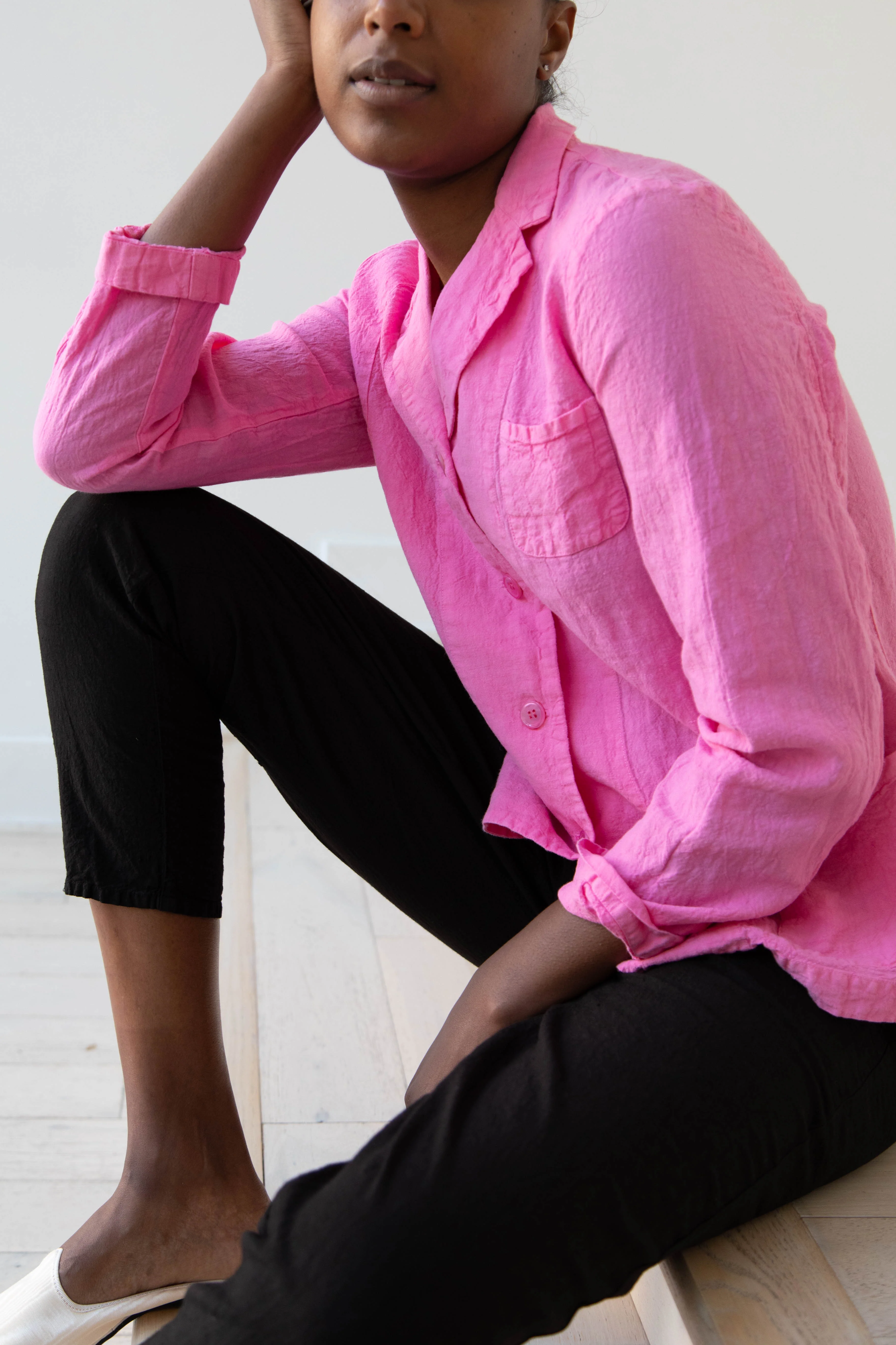 Manuelle Guibal | Linen Jacket in Pink Mimi - Image 46