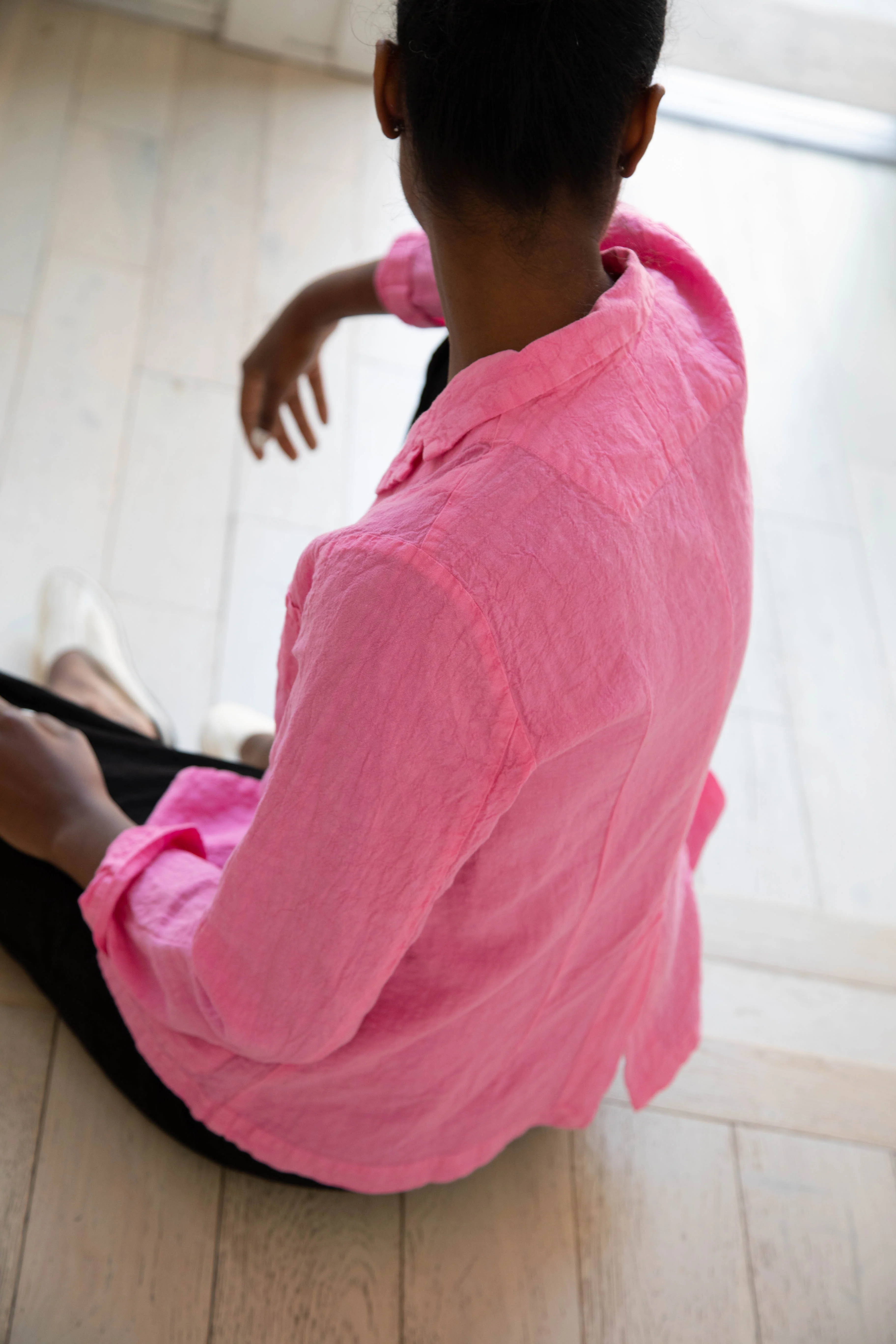 Manuelle Guibal | Linen Jacket in Pink Mimi - Image 49