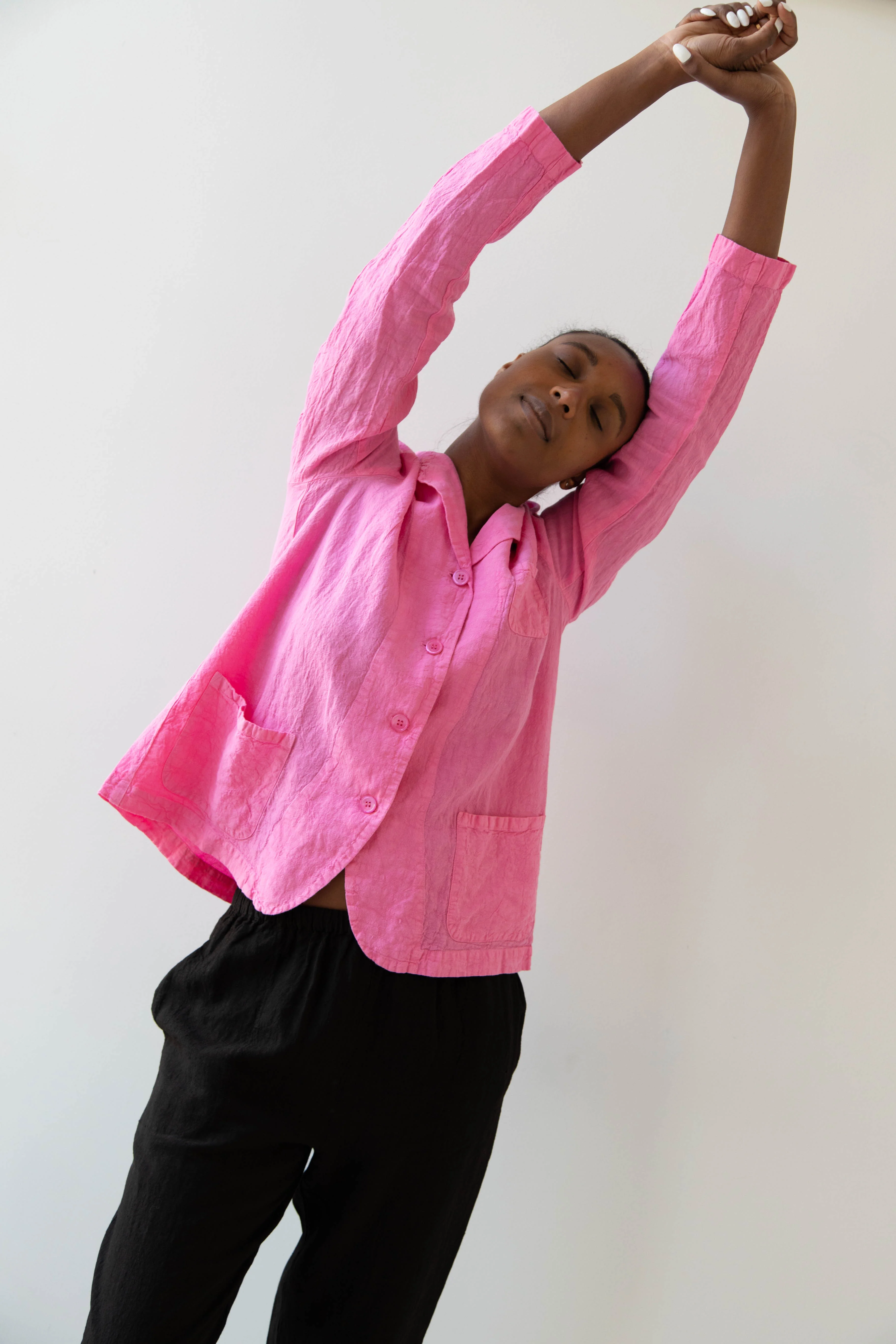 Manuelle Guibal | Linen Jacket in Pink Mimi - Image 5