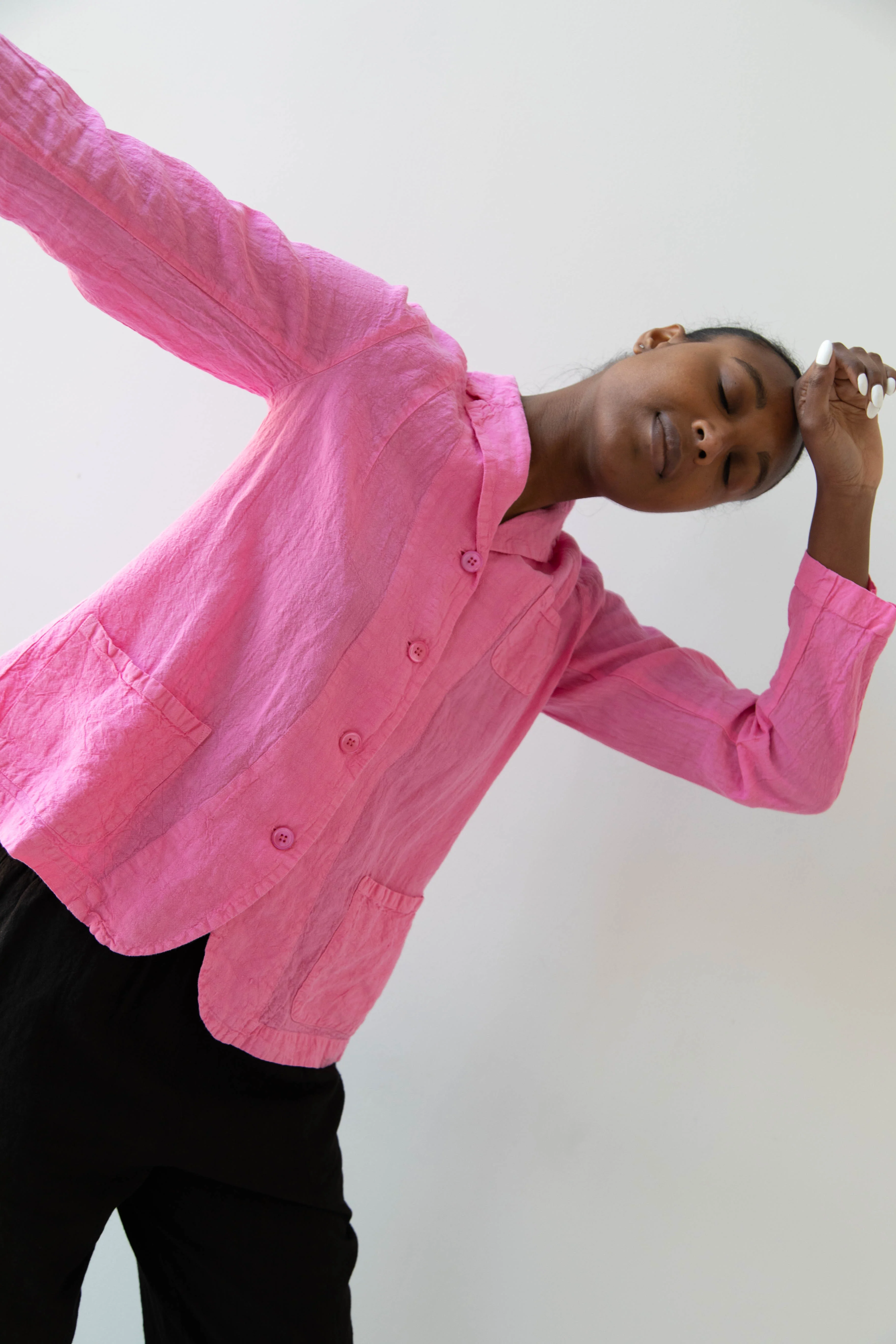 Manuelle Guibal | Linen Jacket in Pink Mimi - Image 6