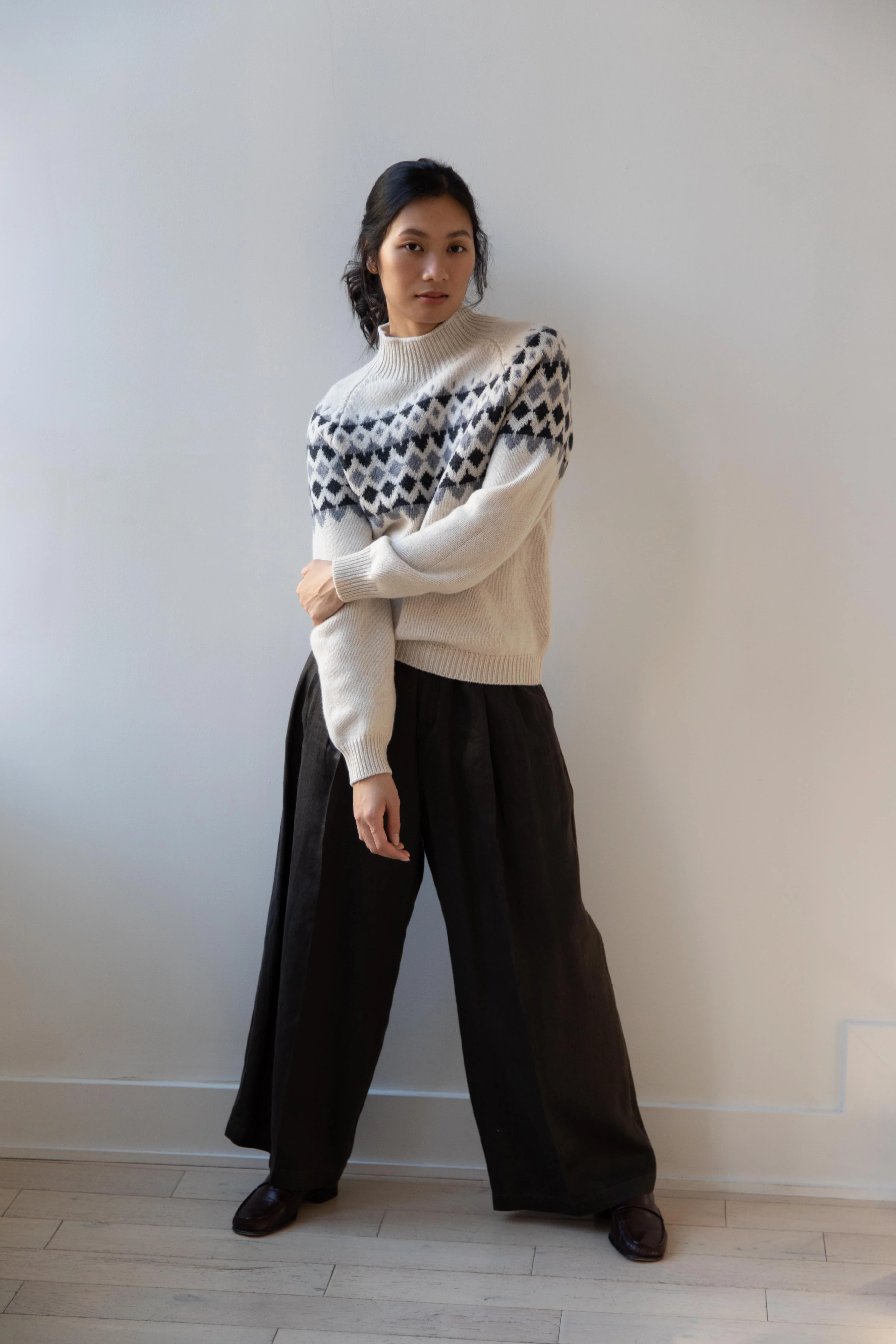 Margaret Howell | Fairisle Merino Cashmere Sweater in Ecru - Image 19