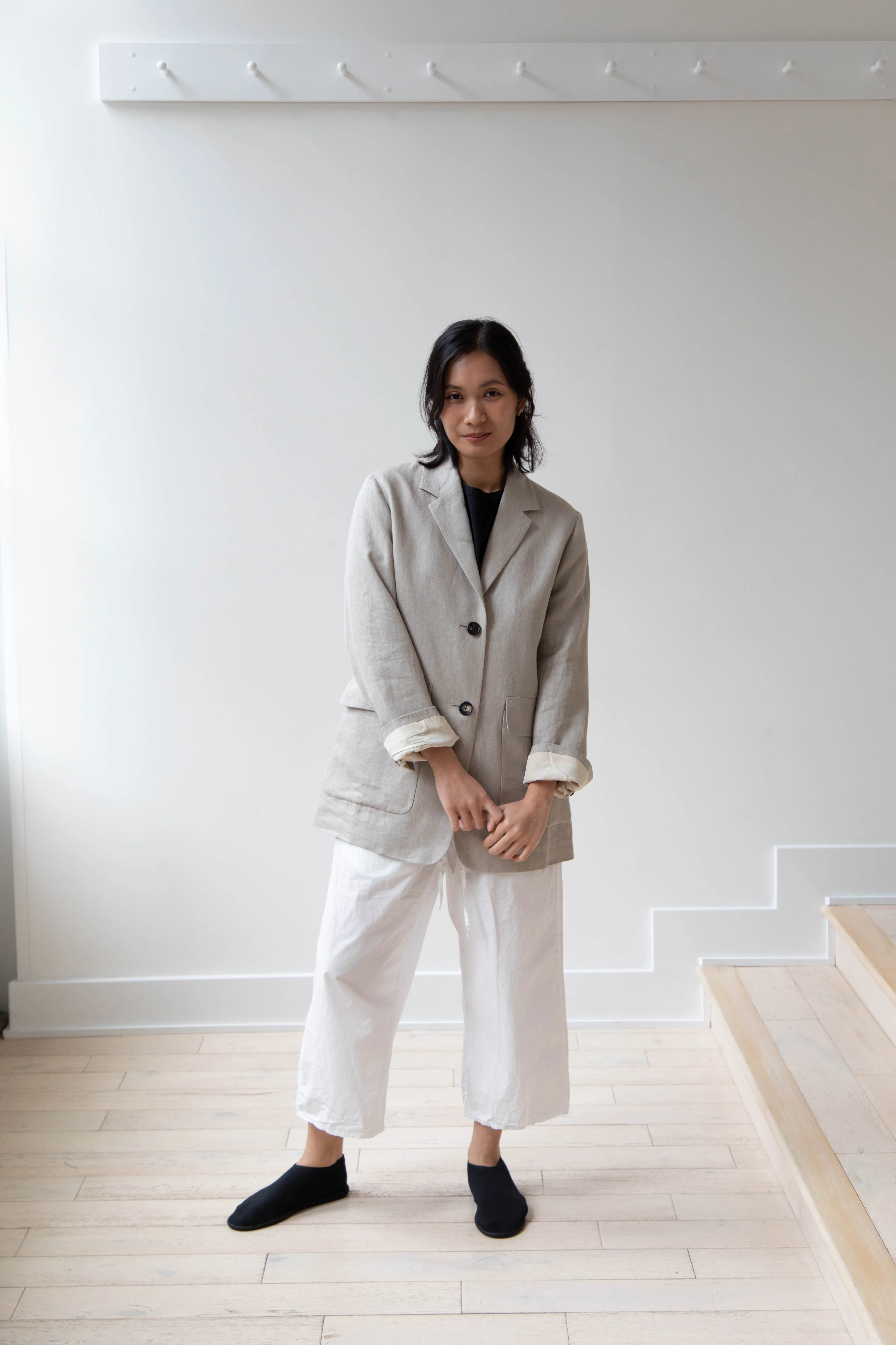 Margaret Howell | Patch Pocket Blazer in Natural - Image 12