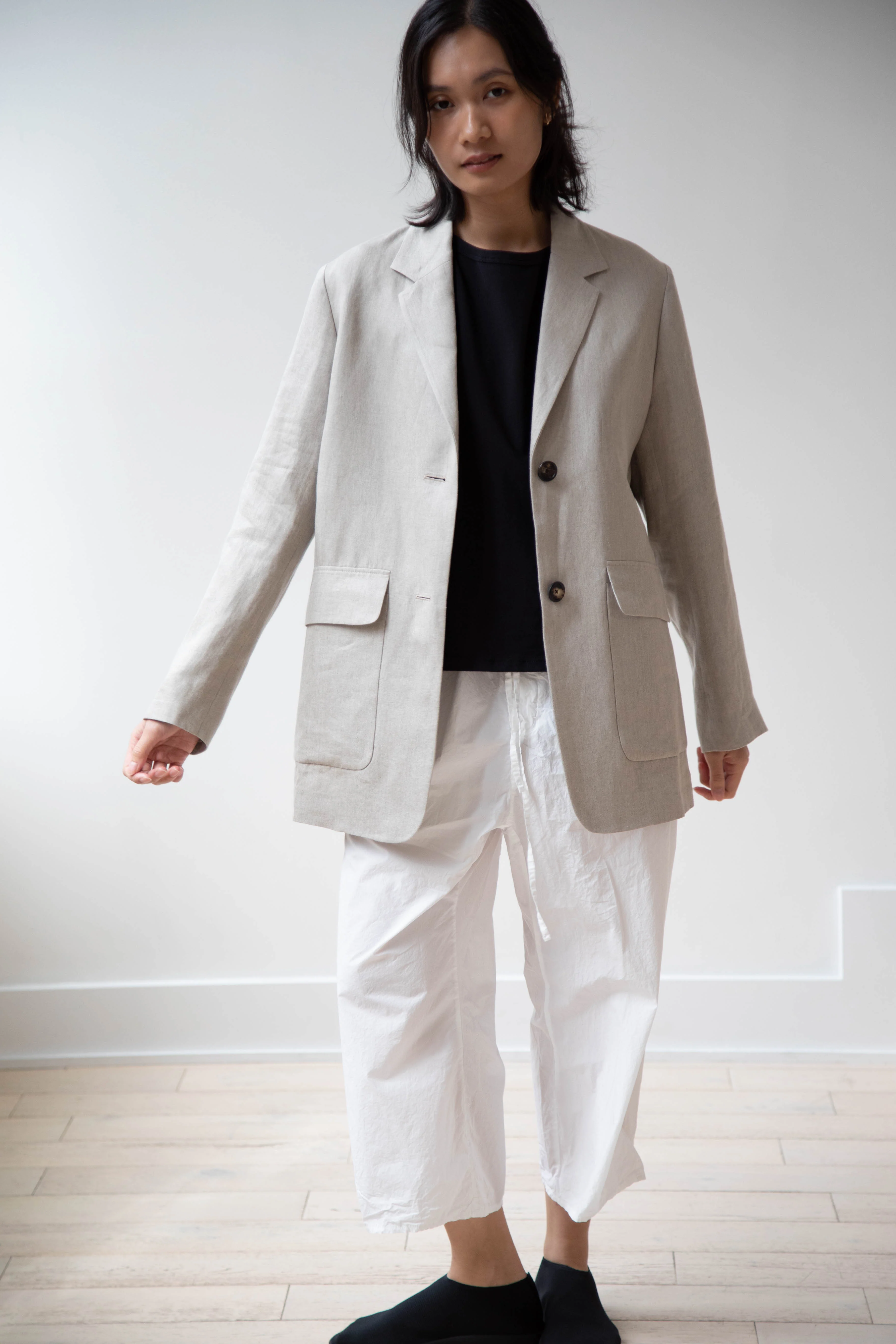 Margaret Howell | Patch Pocket Blazer in Natural - Image 16