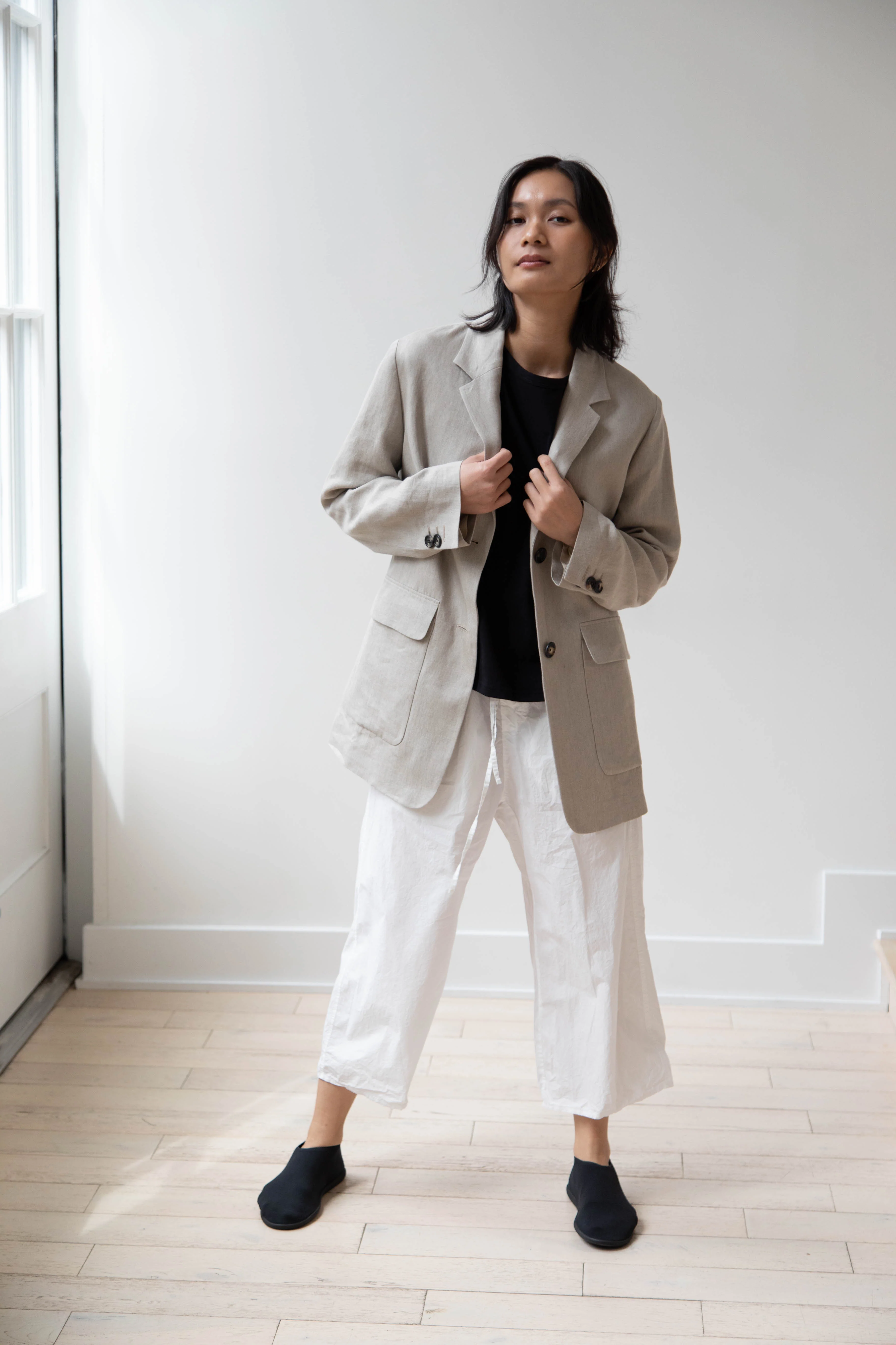 Margaret Howell | Patch Pocket Blazer in Natural - Image 17