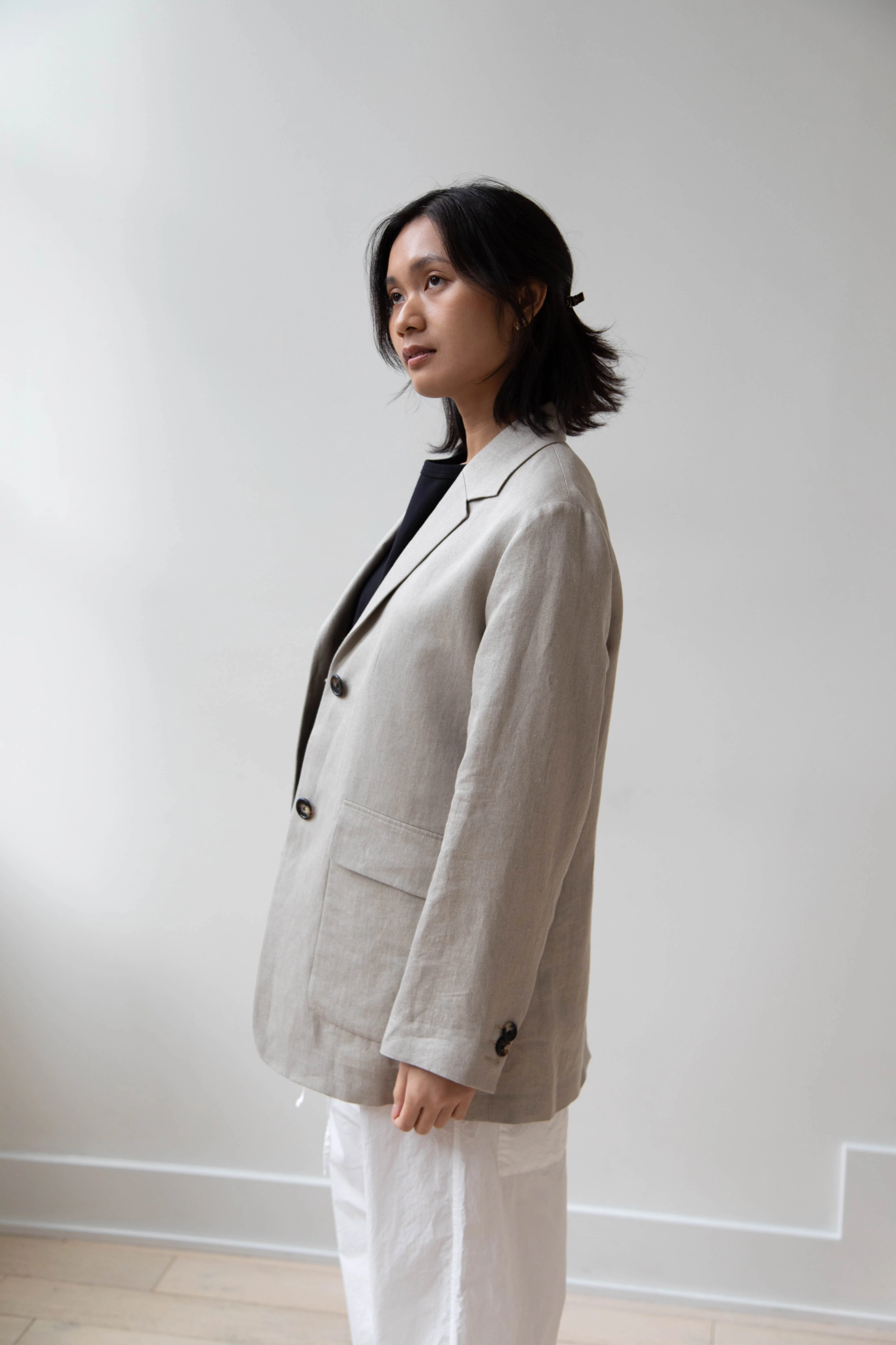 Margaret Howell | Patch Pocket Blazer in Natural - Image 19