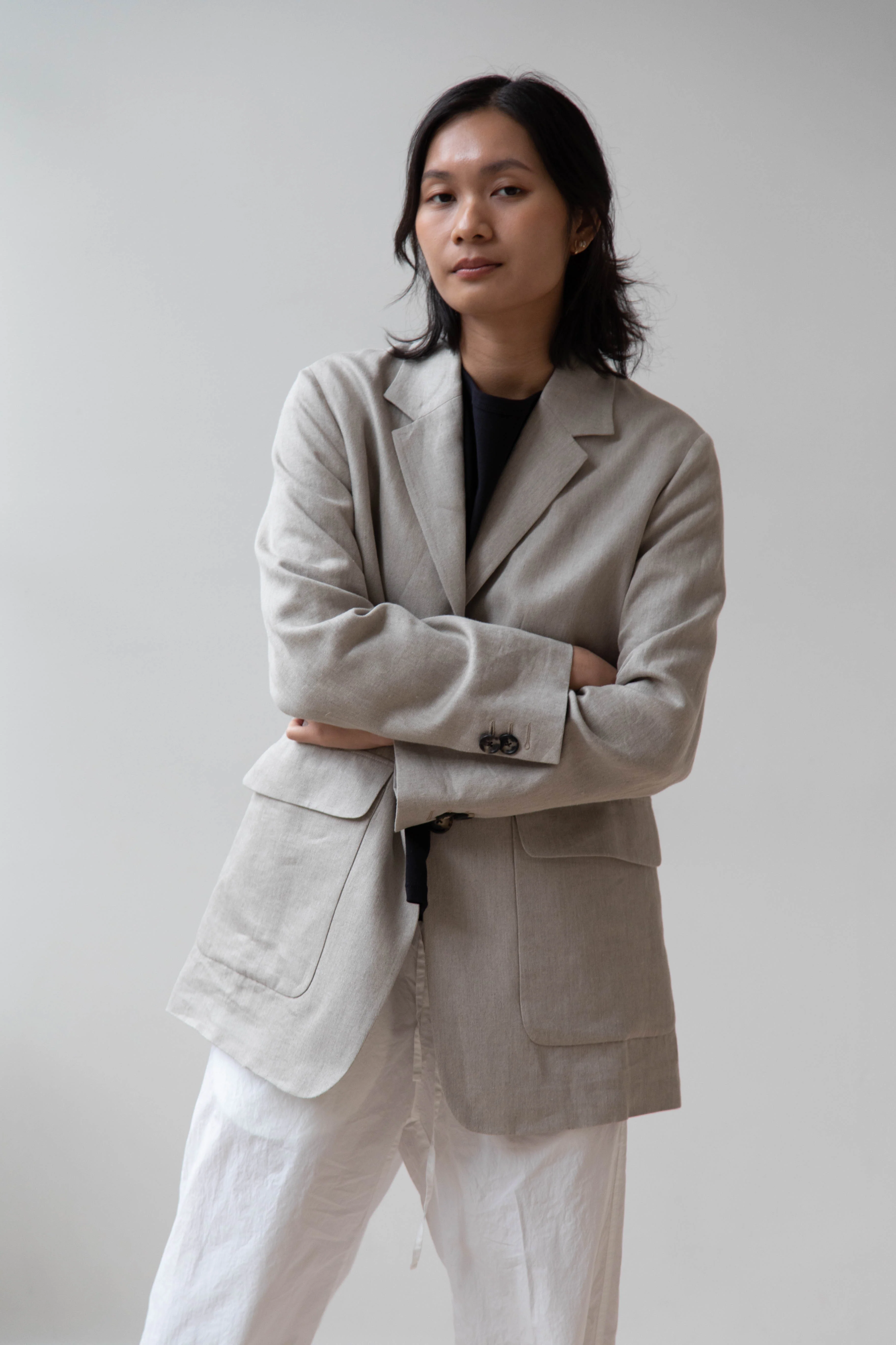 Margaret Howell | Patch Pocket Blazer in Natural - Image 24