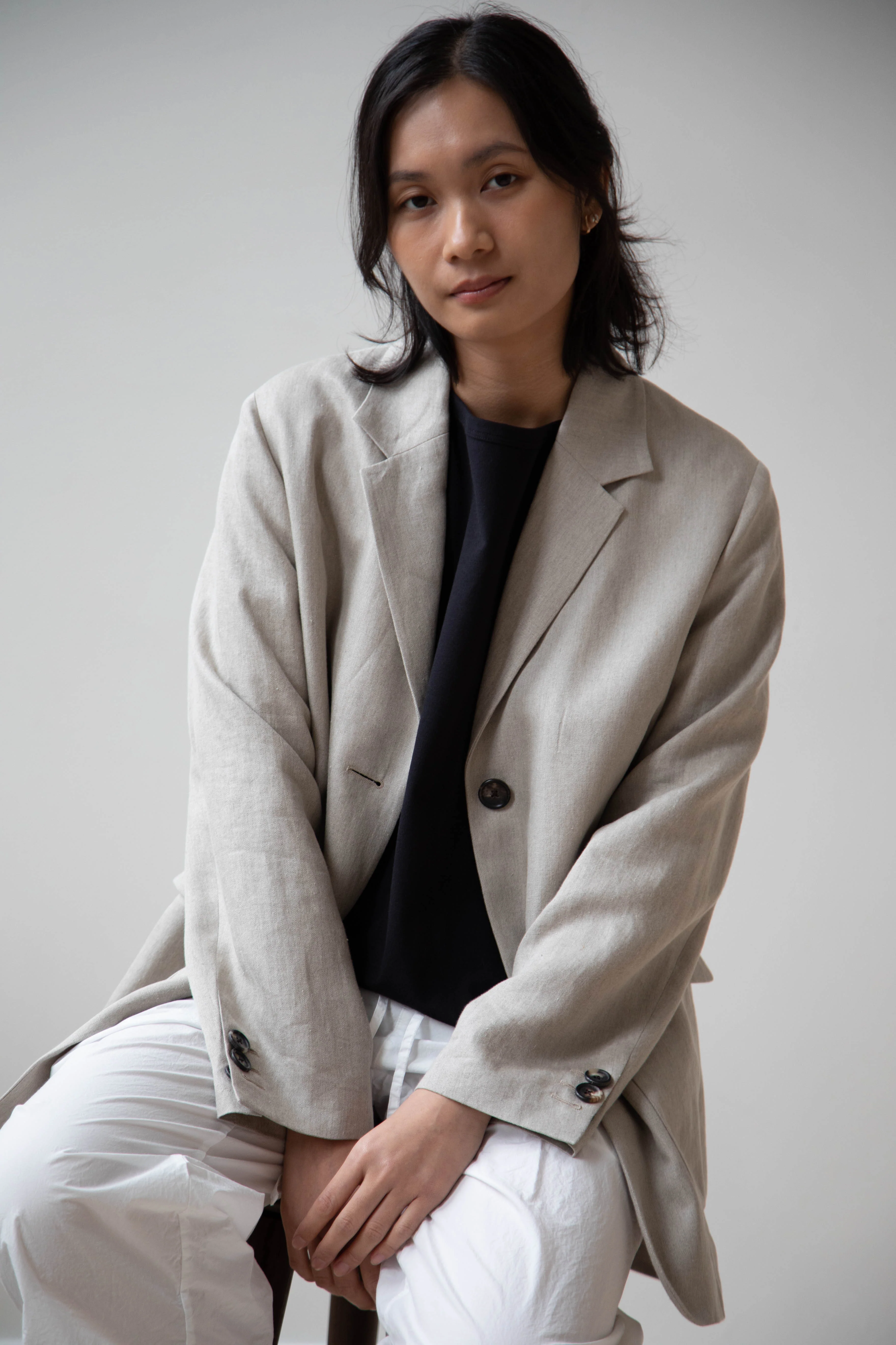 Margaret Howell | Patch Pocket Blazer in Natural - Image 26