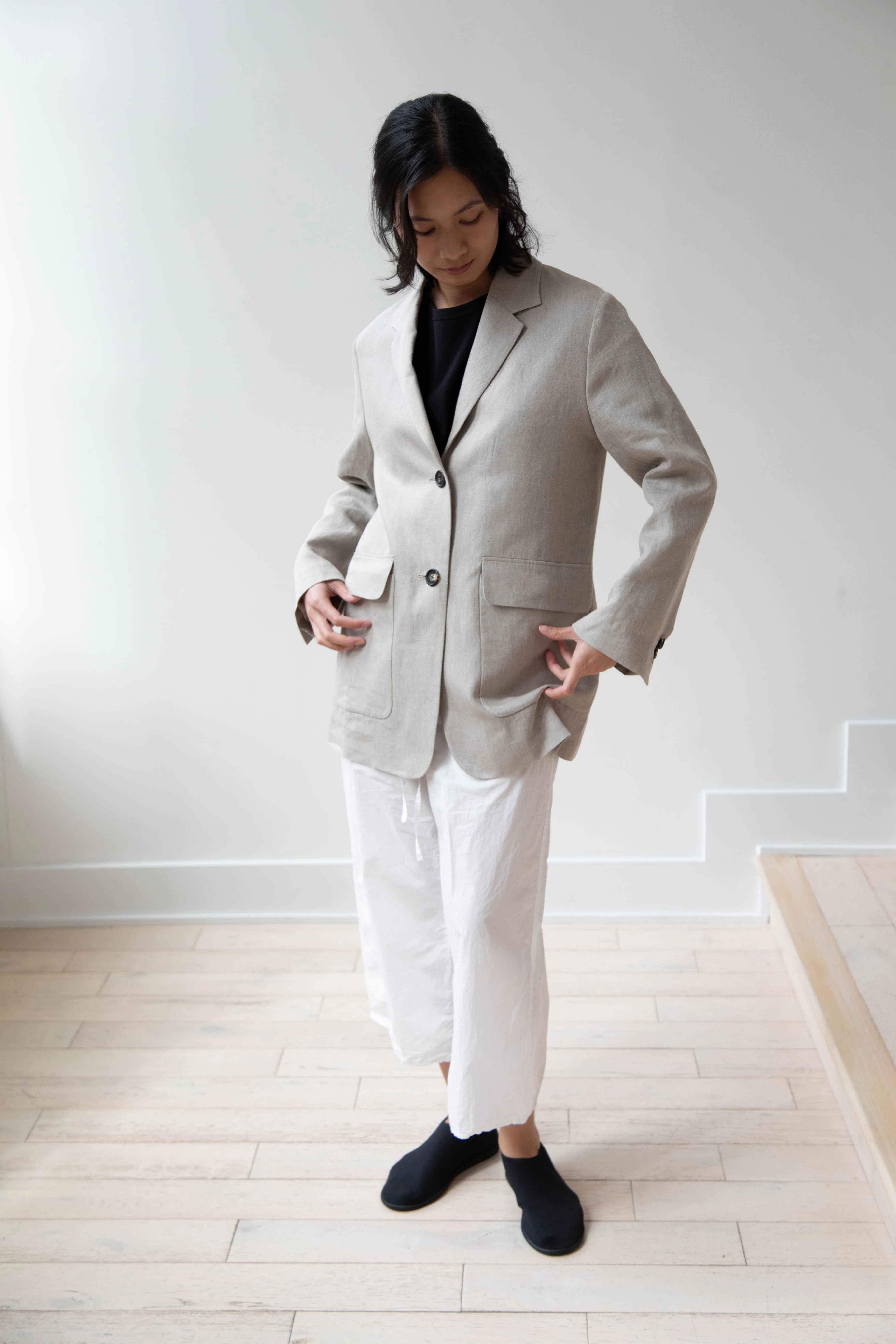 Margaret Howell | Patch Pocket Blazer in Natural - Image 29