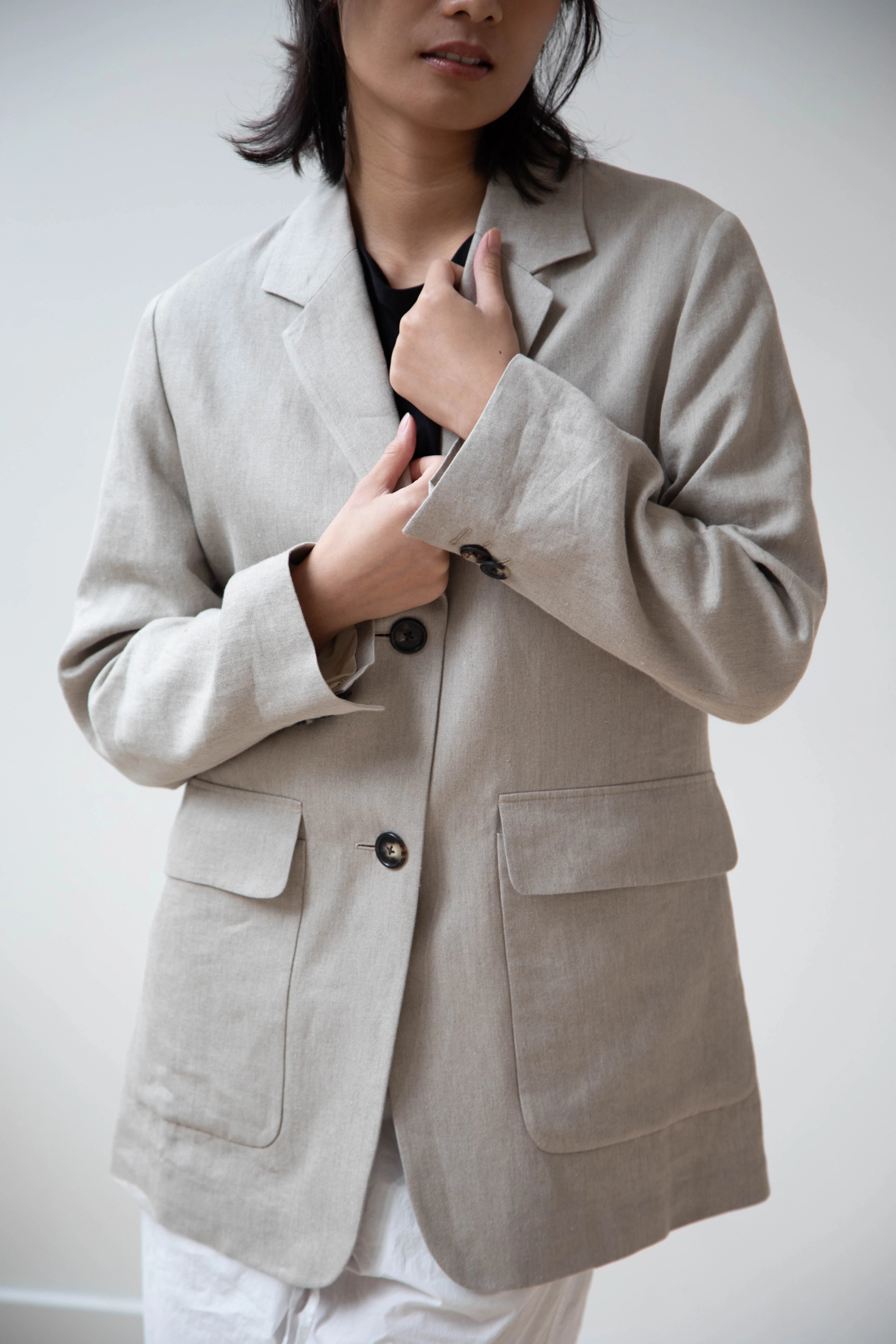 Margaret Howell | Patch Pocket Blazer in Natural - Image 30