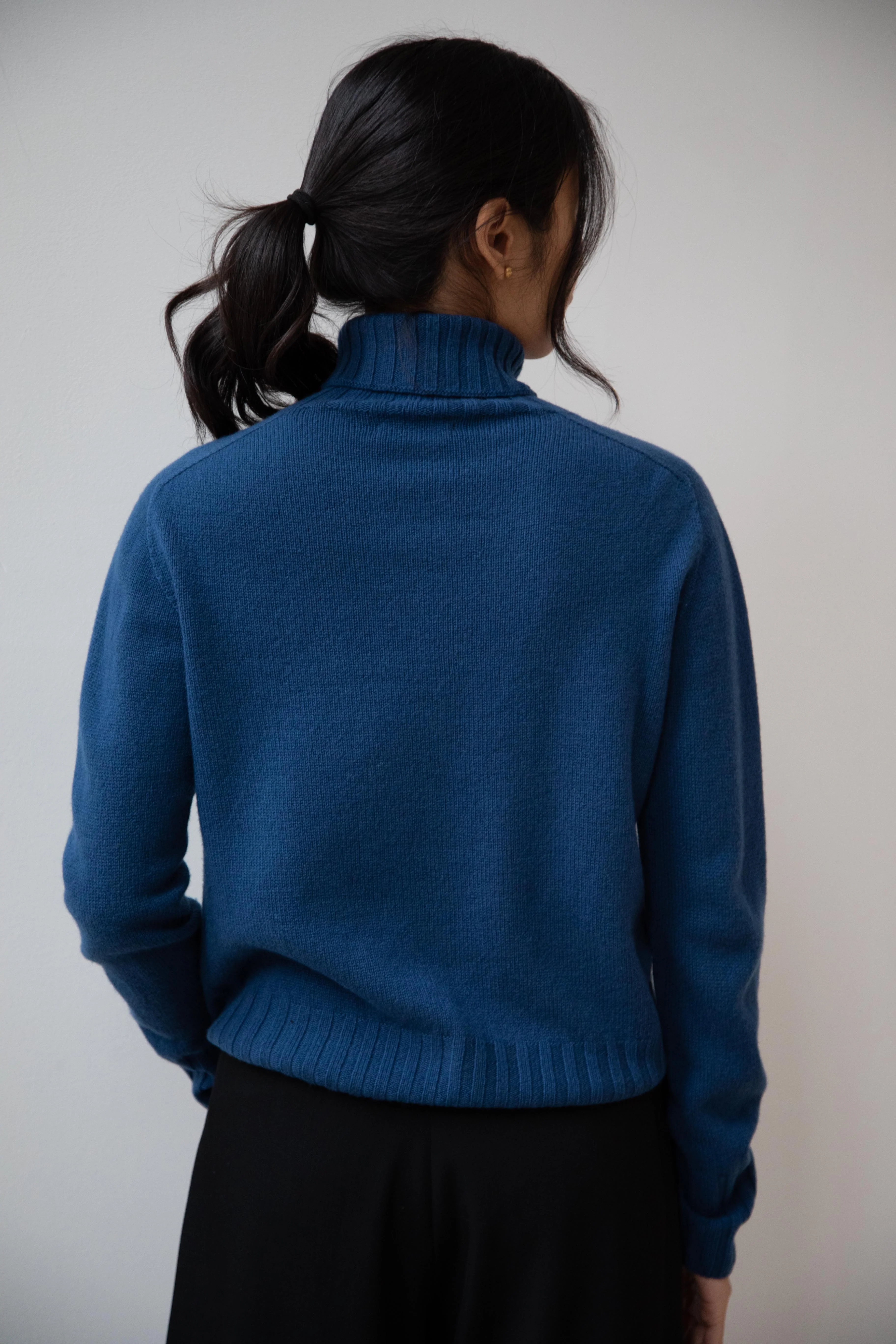 Margaret Howell | Wide Roll Neck Sweater in Steel Blue - Image 22