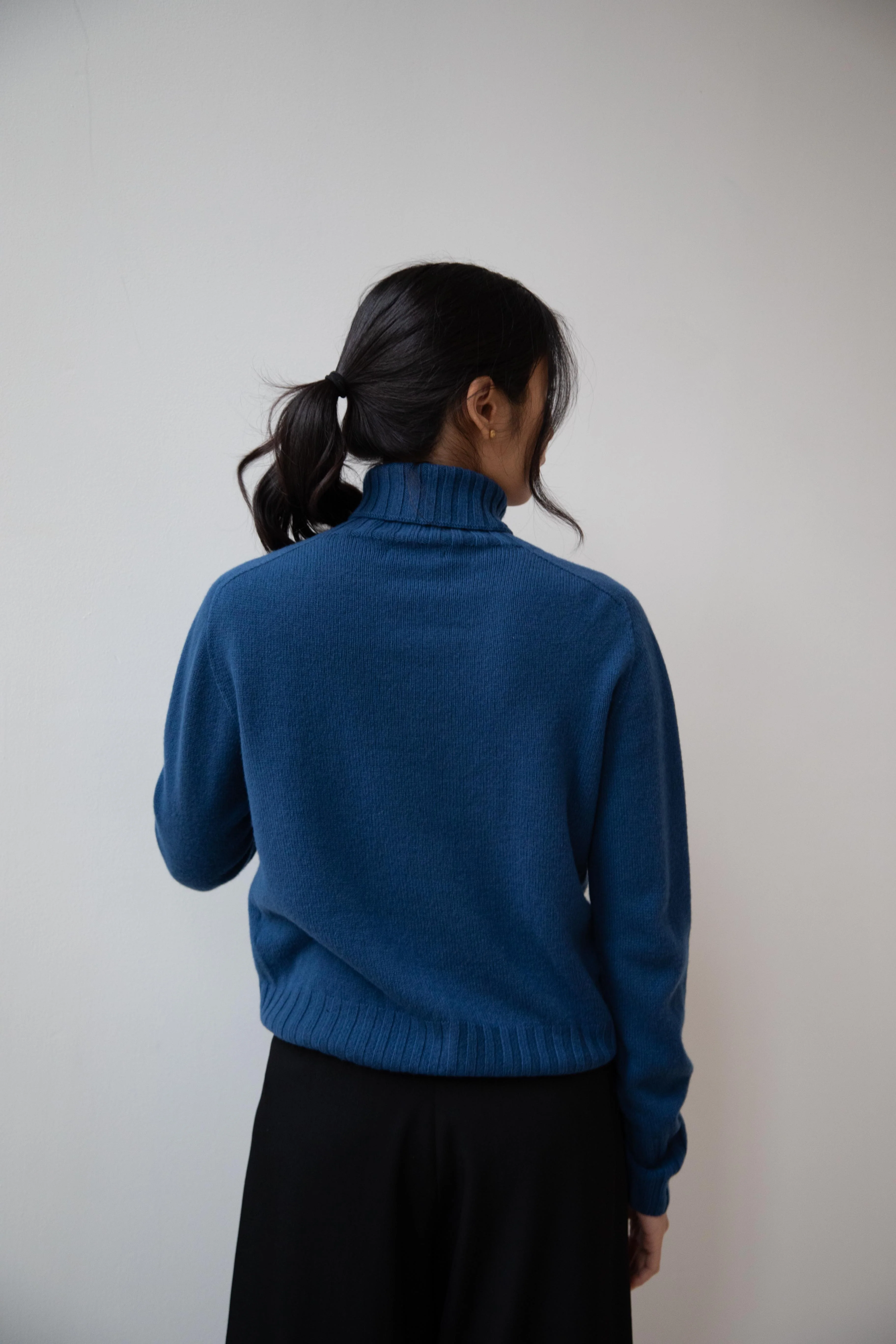 Margaret Howell | Wide Roll Neck Sweater in Steel Blue - Image 7