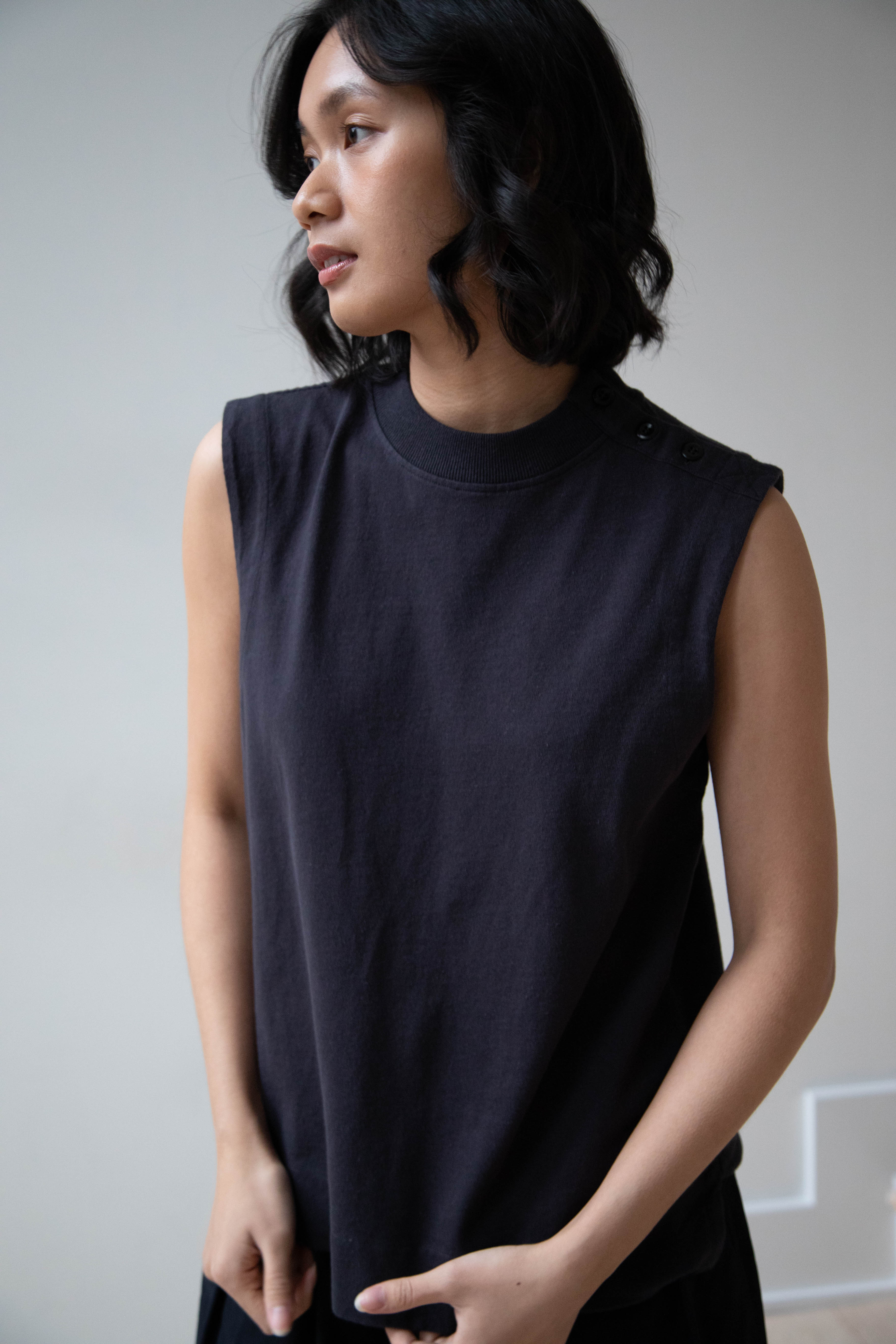 MHL | Button Shoulder Tank in Ink - Image 18