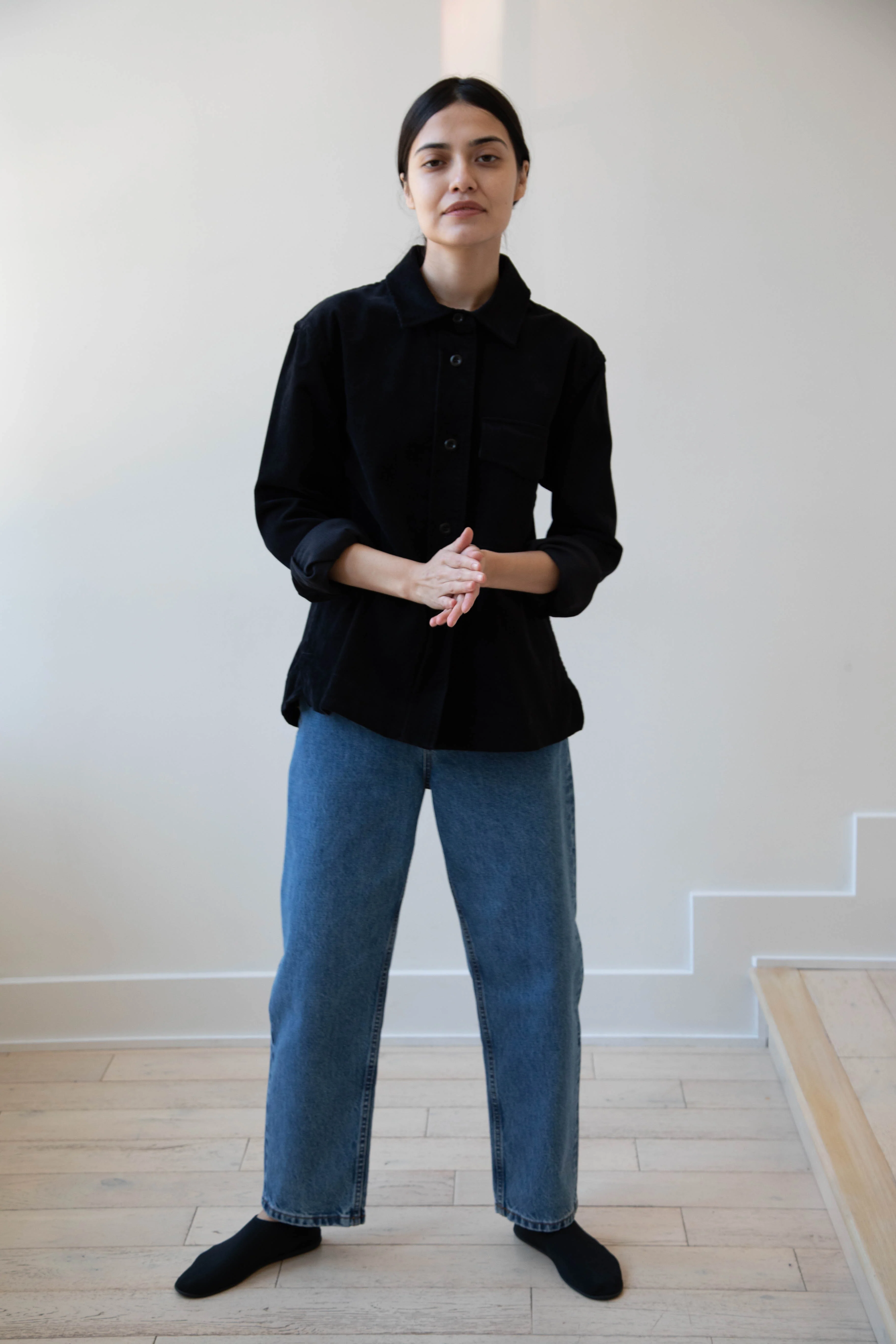 MHL | Single Pocket Overshirt in Black Corduroy - Image 28