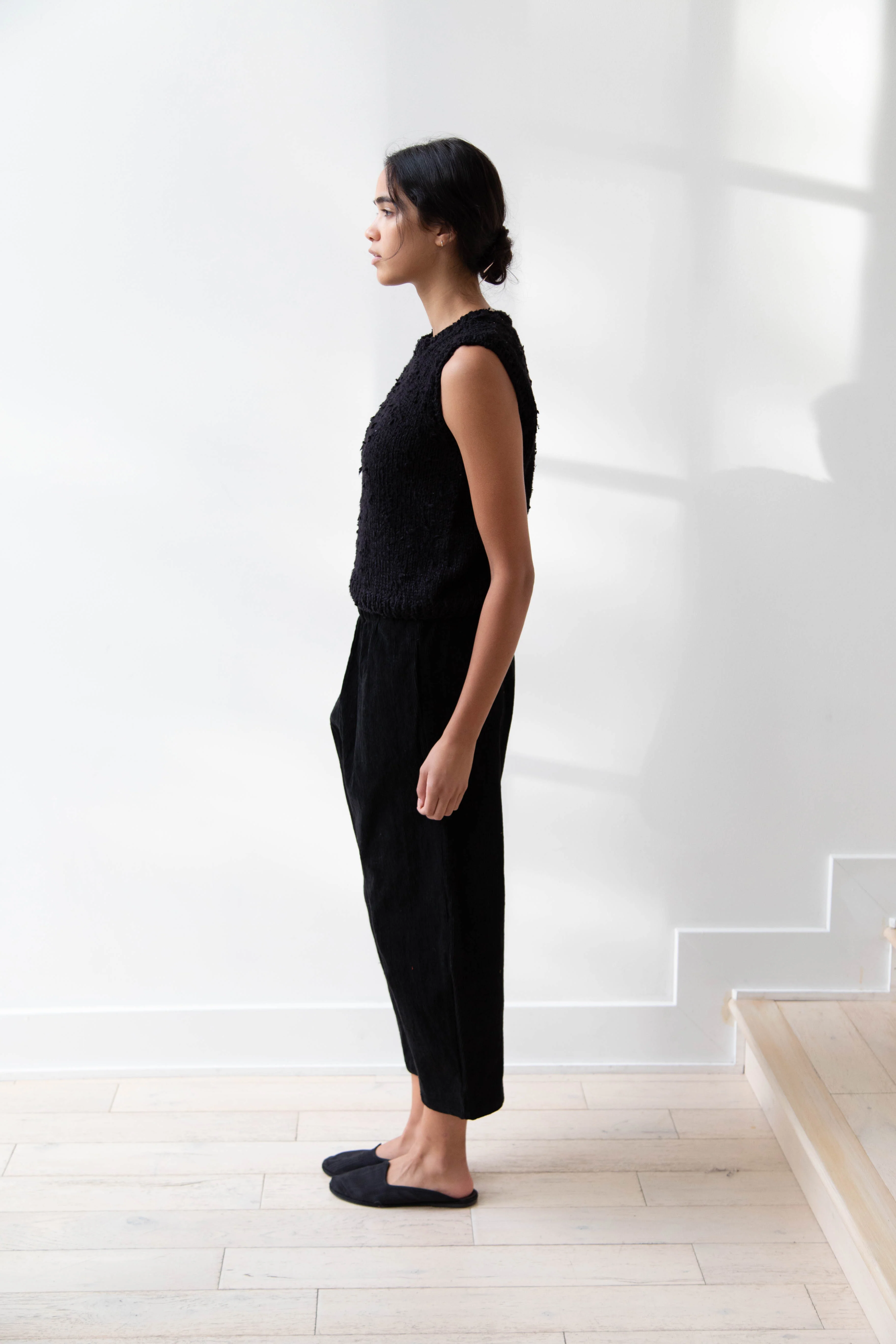 Nitto Pincel Vest in Black Silk - Image 13