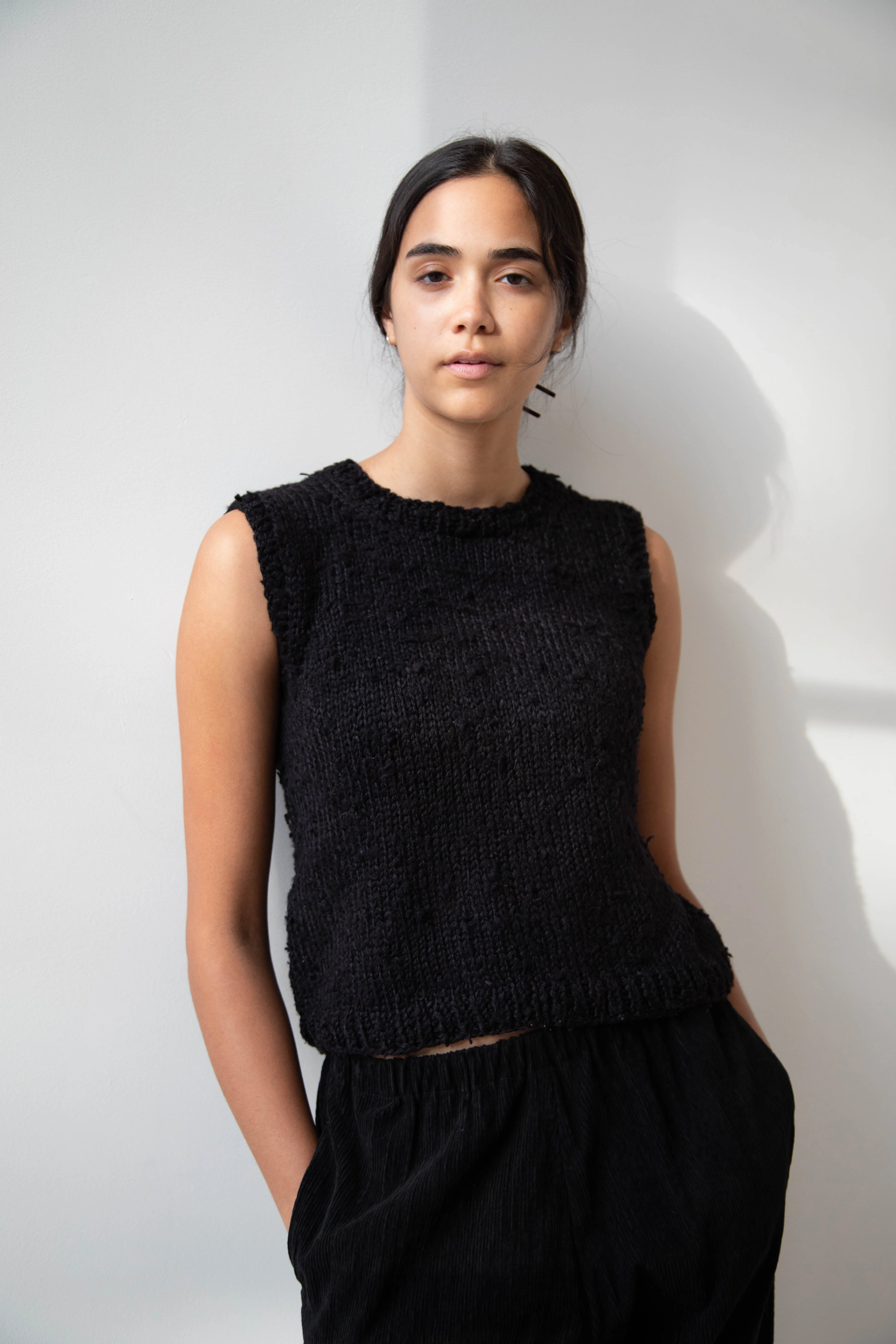 Nitto Pincel Vest in Black Silk - Image 7
