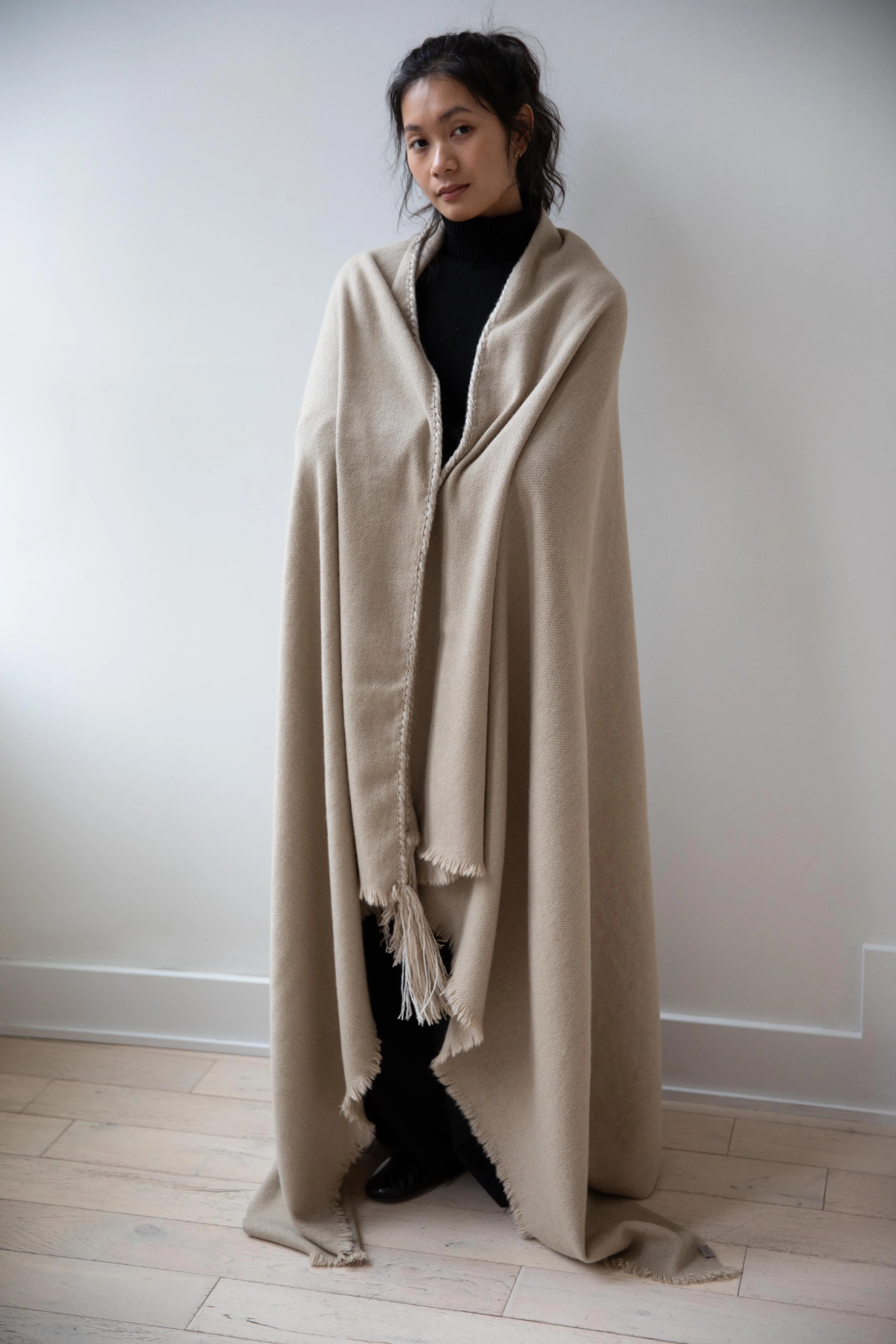 Norlha | Nomad Classic Braided Blanket in Golden Straw - Image 15